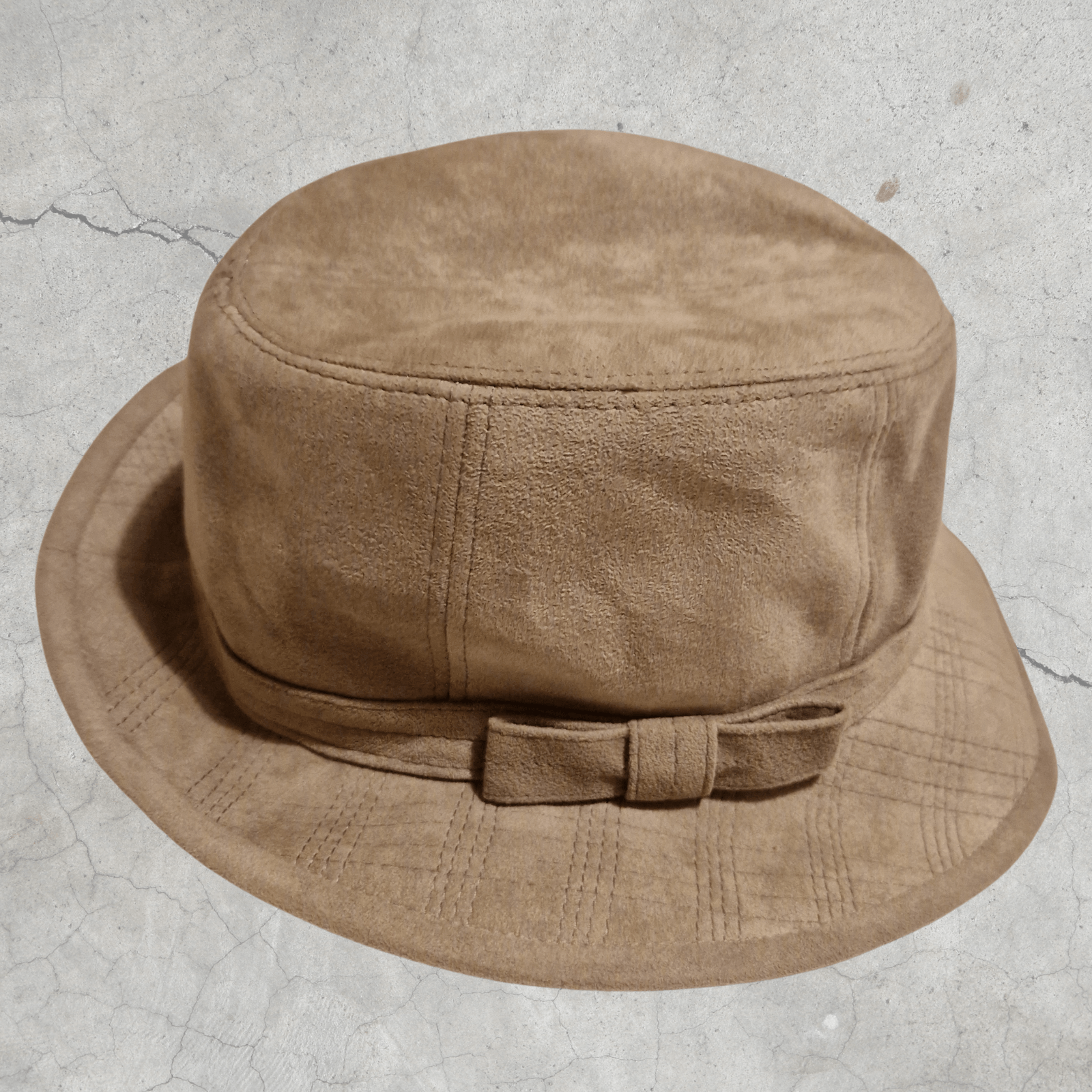 Vintage Beige Fedora Hat - Alcantara Milano Italy - 60's Size ONE SIZE - 3 Thumbnail
