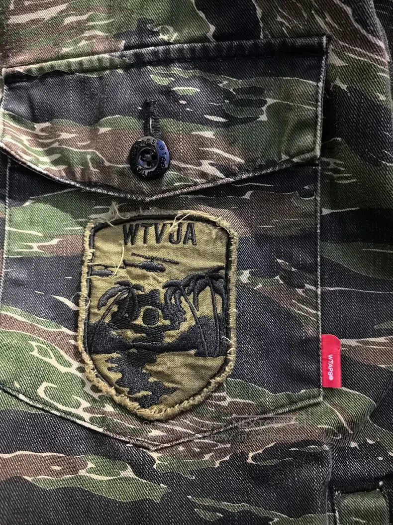 Wtaps Wtaps Tiger print collarless single pocket shirt Size US S / EU 44-46 / 1 - 6 Thumbnail