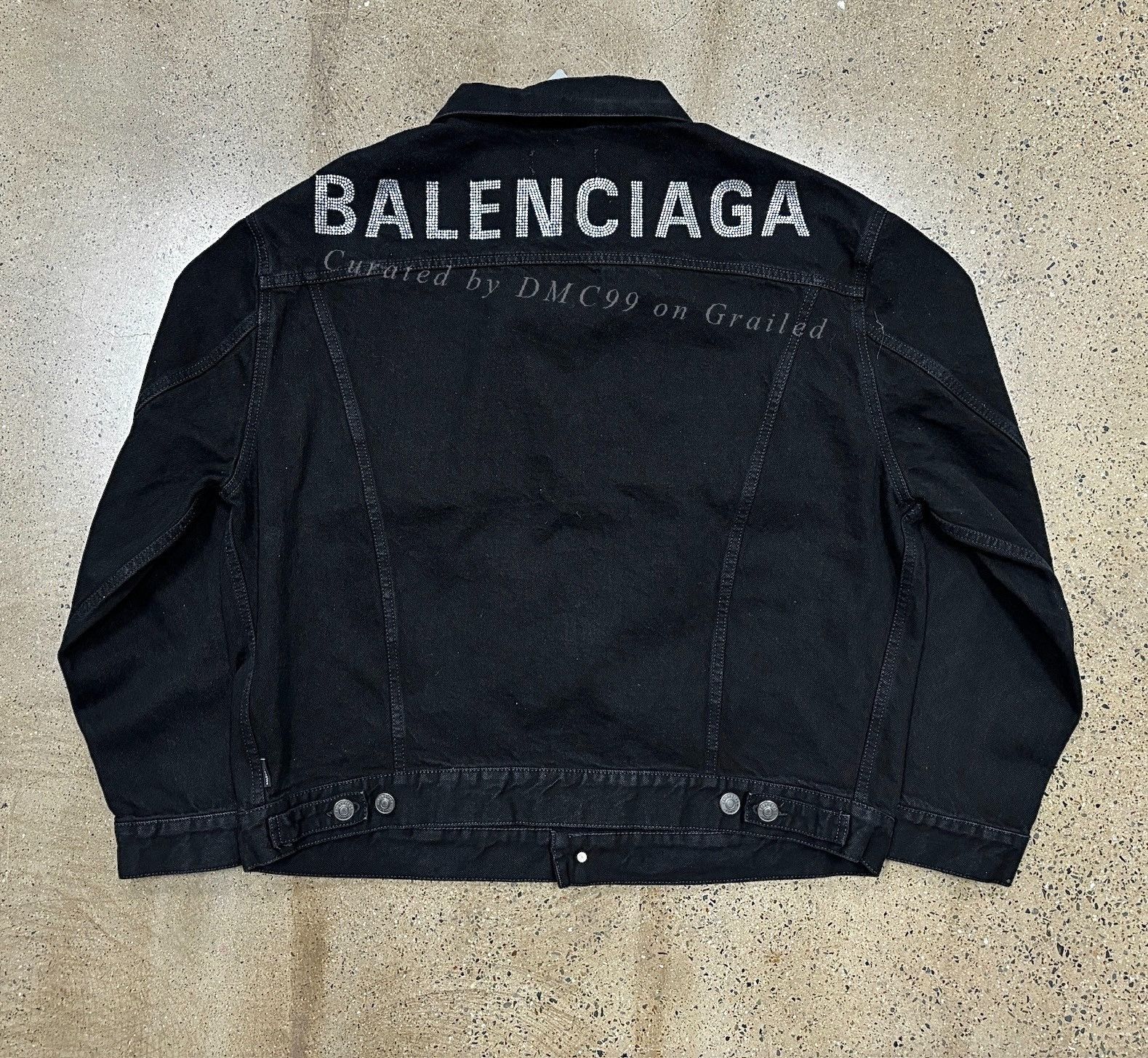 Balenciaga Balenciaga Crystal Oversized Denim Jacket Size US L / EU 52-54 / 3 - 1 Thumbnail