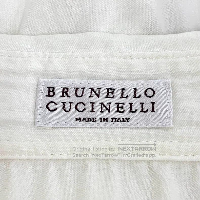 Brunello Cucinelli Brunello Cucinelli White cotton collar long-sleeve shirt Size S / US 4 / IT 40 - 5 Thumbnail