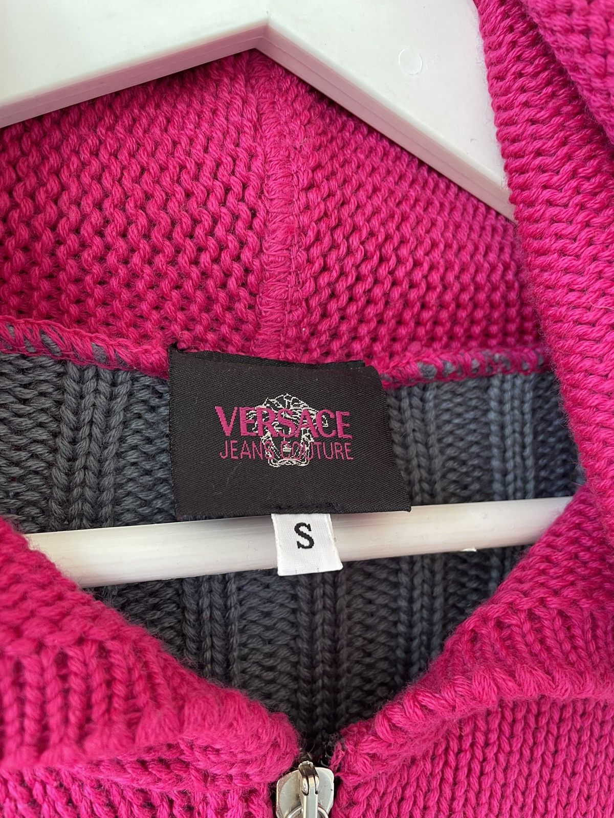 Versace Jeans Couture Versace Jeans Couture Women Pink Knitted Hoodie Size S Wool Size S / US 4 / IT 40 - 8 Thumbnail