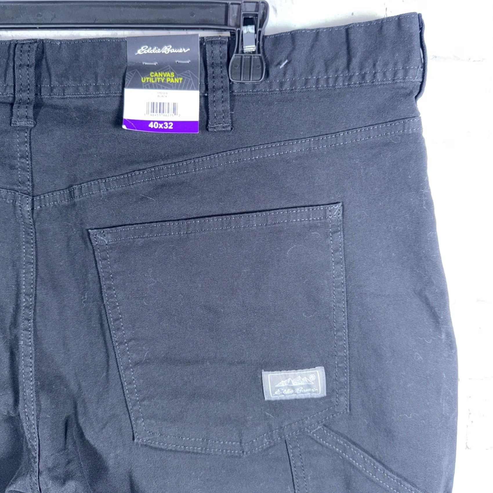 Eddie Bauer NWT Eddie Bauer Classic Fit Canvas Utility Pants Mens 40x32 Black Canvas Chino Style Pants Mens Regular 40x32 Size US 40 / EU 56 - 3 Thumbnail