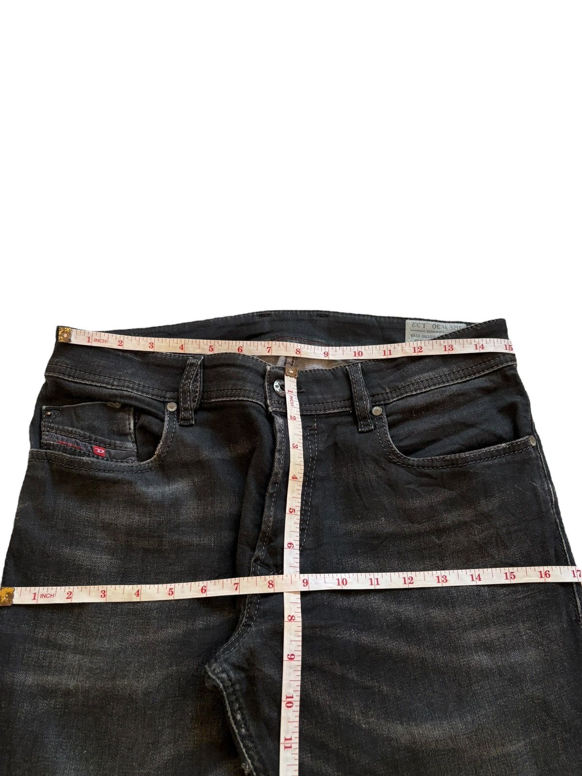 Diesel Vintage Diesel Sleenker Faded Wash Black Jeans Size US 30 / EU 46 - 13 Thumbnail
