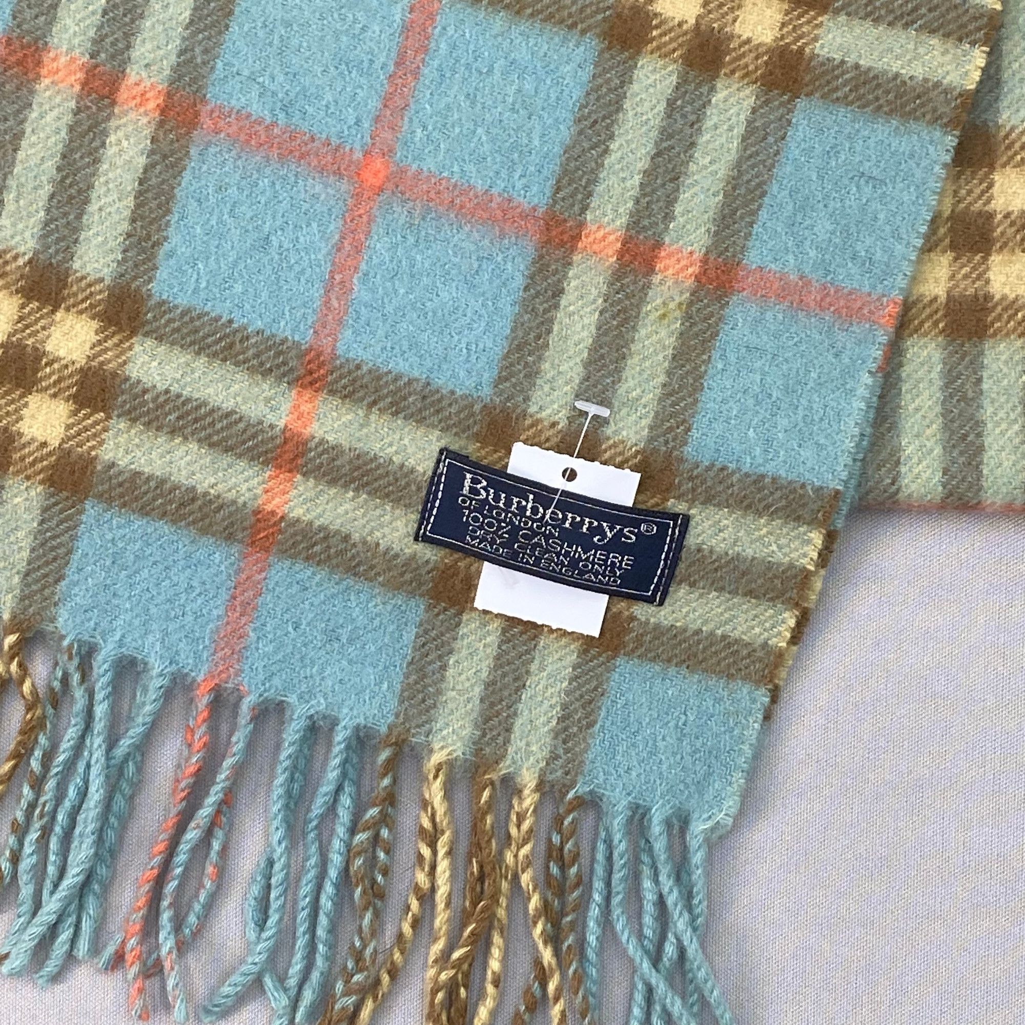 Burberry Vintage Burberry Scarf Muffler Wool Cashmere Plaid Scarves Size ONE SIZE - 4 Thumbnail