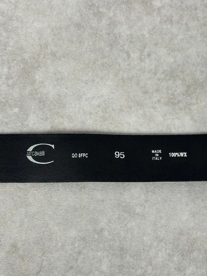 Just Cavalli 2010s Cavalli Snake Buckle Brown & Black Leather Belt Size ONE SIZE - 10 Thumbnail