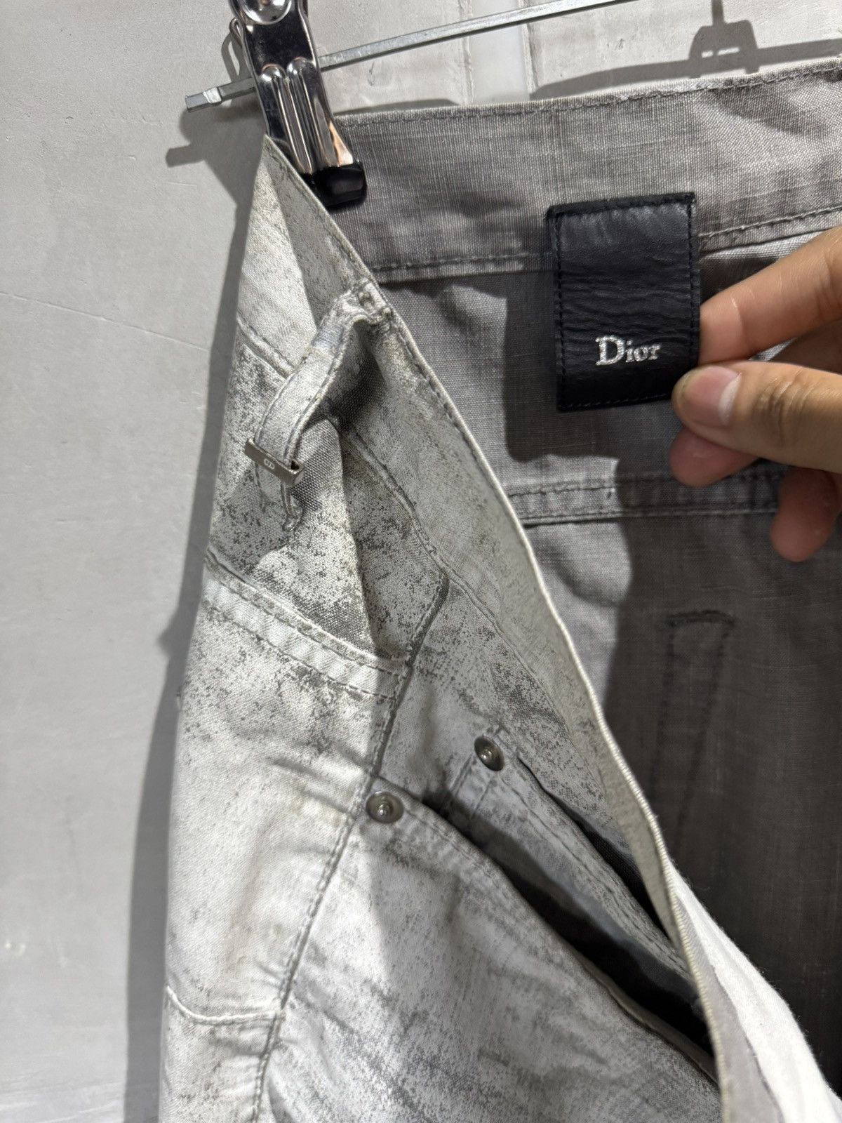 Dior Dior Homme Hedi Slimane White Waxed Denim Jeans Size US 33 - 8 Thumbnail