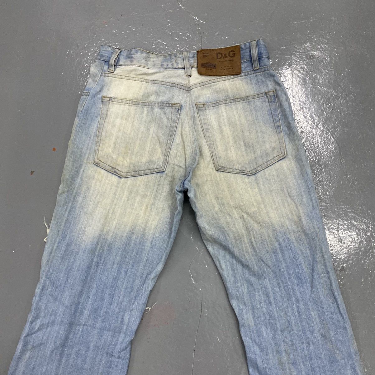 Dolce & Gabbana Vintage AW05 Dolce Gabbana Distressed Poem Flare Jeans Punk Size US 33 - 7 Thumbnail