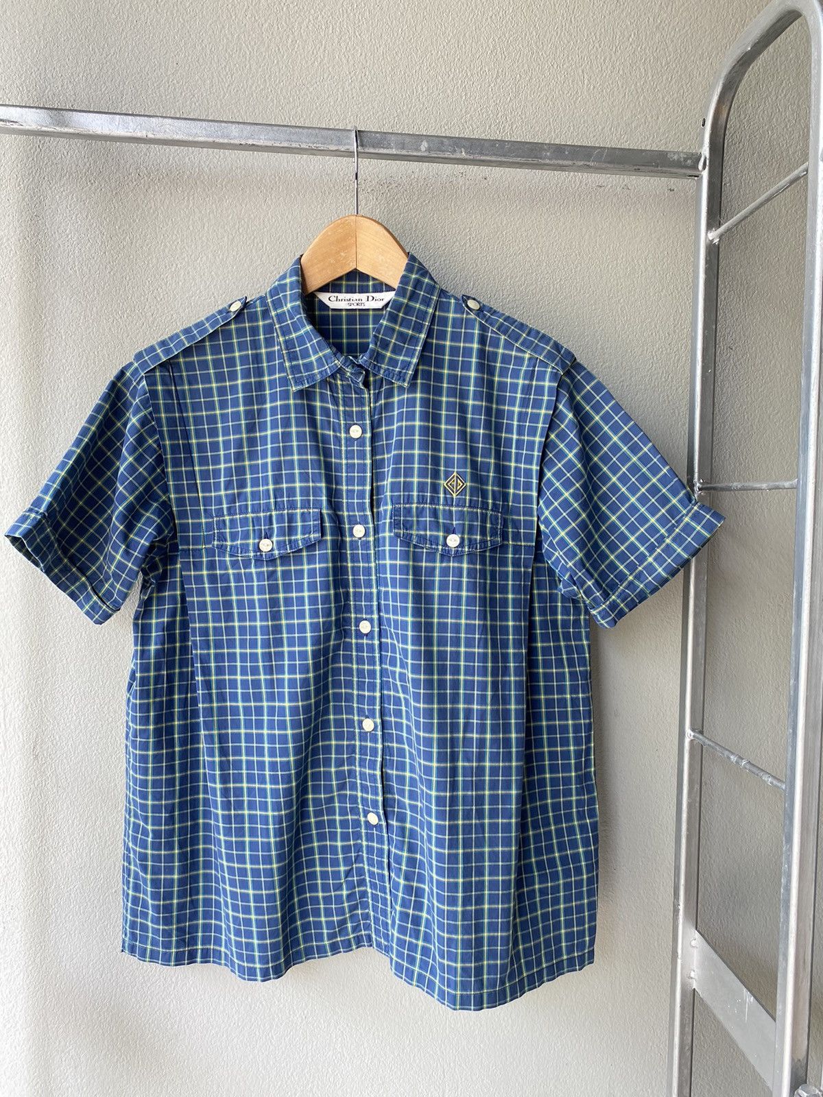 image of Christian Dior 2 Pocket Ladies Shirt in Blue, Women's
