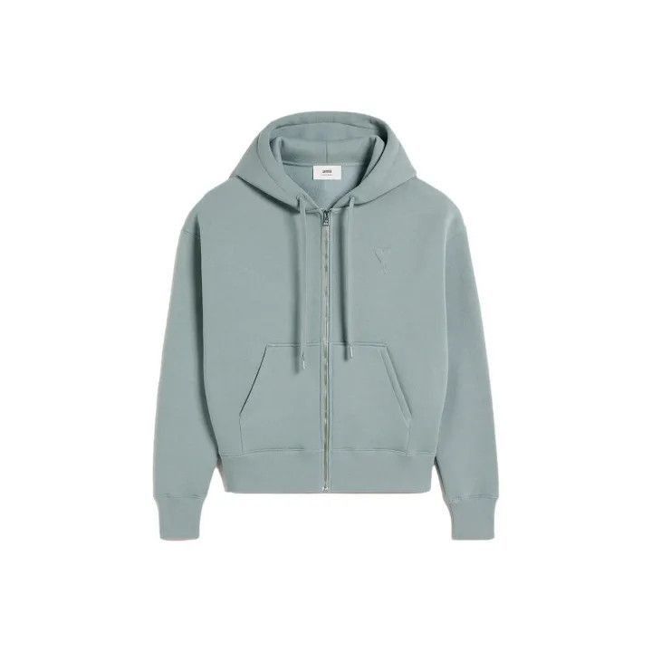 AMI AMIPARIS Cozy Heart Zip Hoodie -2507 Size US L / EU 52-54 / 3 - 1 Thumbnail