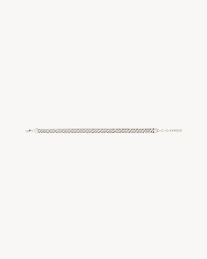 Saint Laurent Paris o1bcso1str0226 Size:M/Snake Chain Bracelet in Silver Size ONE SIZE - 2 Thumbnail