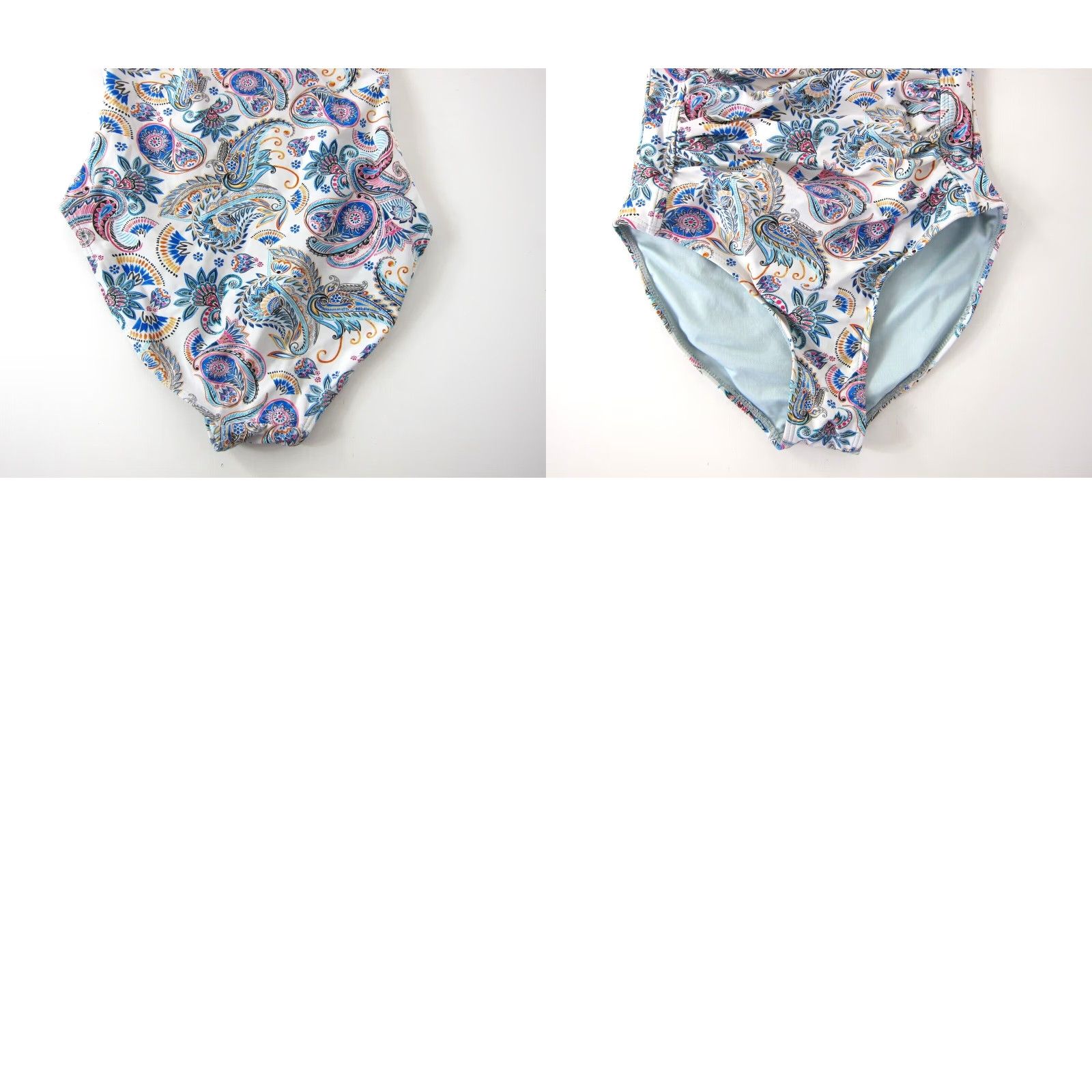 Vintage Nip Tuck Swim One Piece Paisley Floral Pink Slimming - Pink Blue Orange - 4 - Women - Swimsuit - Niptuck - Adult? Size ONE SIZE - 8 Thumbnail
