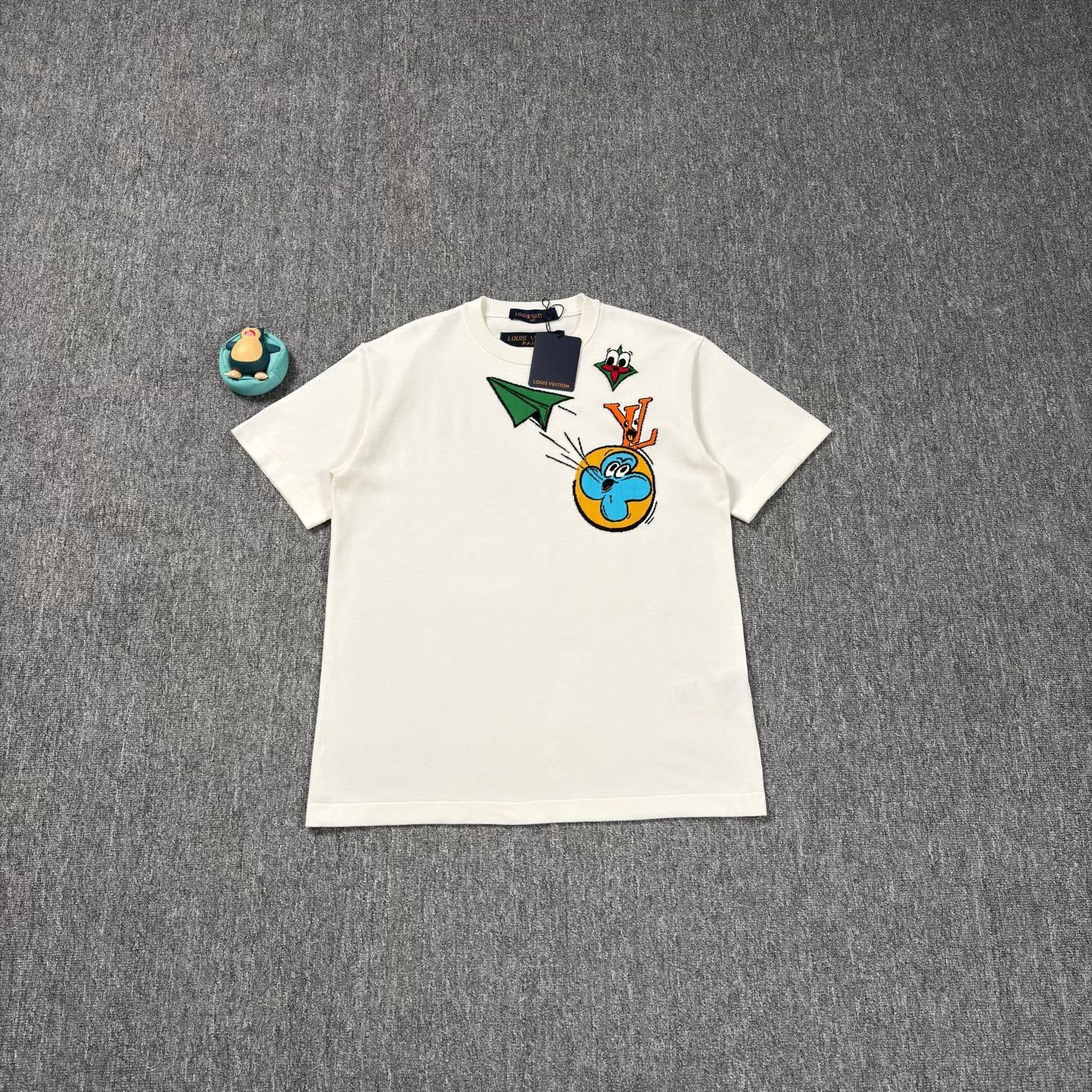 Louis Vuitton LV Cartoon Airplane White Knit Short-Sleeve Size US M / EU 48-50 / 2 - 1 Thumbnail