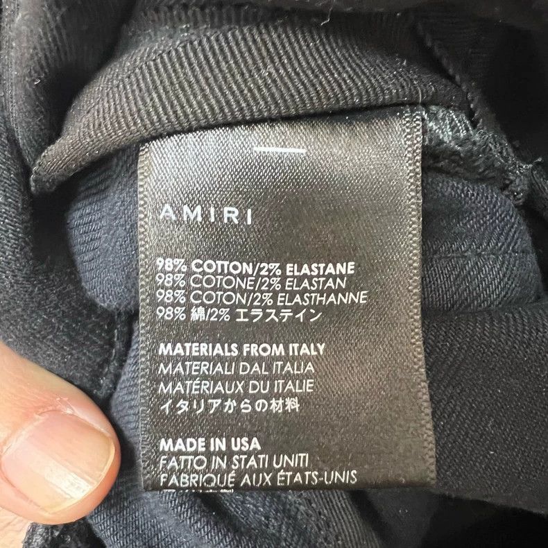 Amiri Amiri Colorful Patchwork Black Destroyed Denim Pant Size US 30 / EU 46 - 4 Thumbnail
