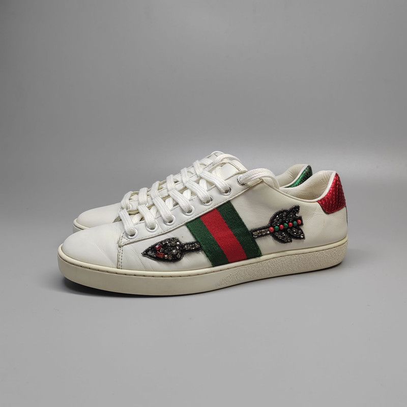 Gucci Gucci Ace Embroidered Fashion Sneakers for Women 0079 Size US 6.5 / IT 36.5 - 1 Thumbnail