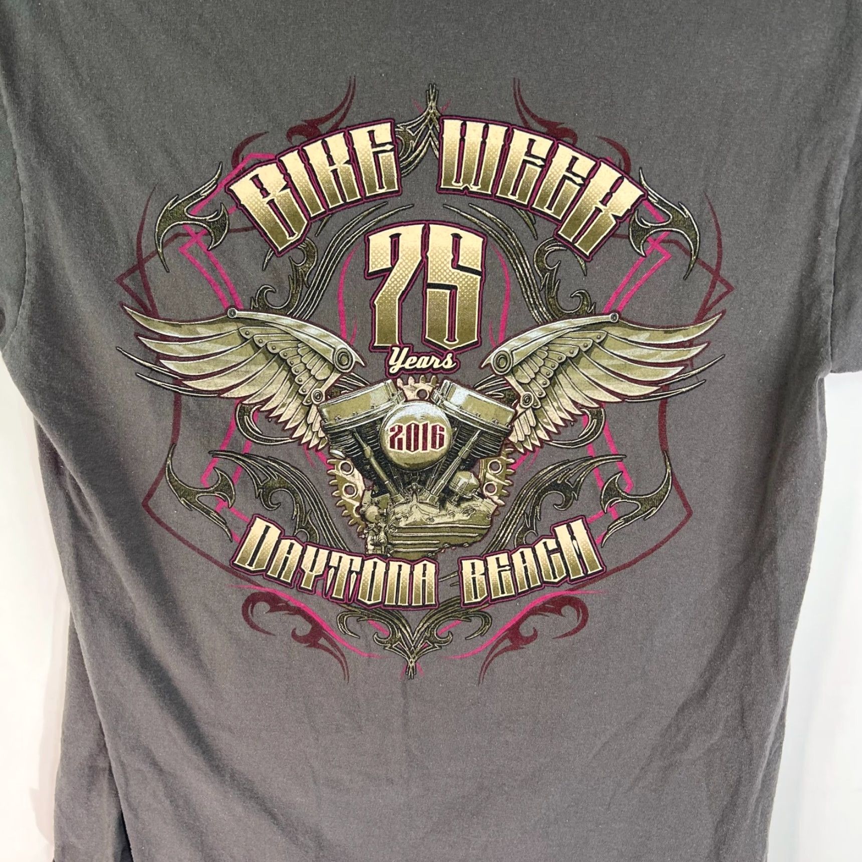 Gildan VINTAGE Harley-Davidson Daytona Bike Week 2016 T-Shirt Mens Size L Gray Biker Motorcycle 90s Size US L / EU 52-54 / 3 - 6 Thumbnail