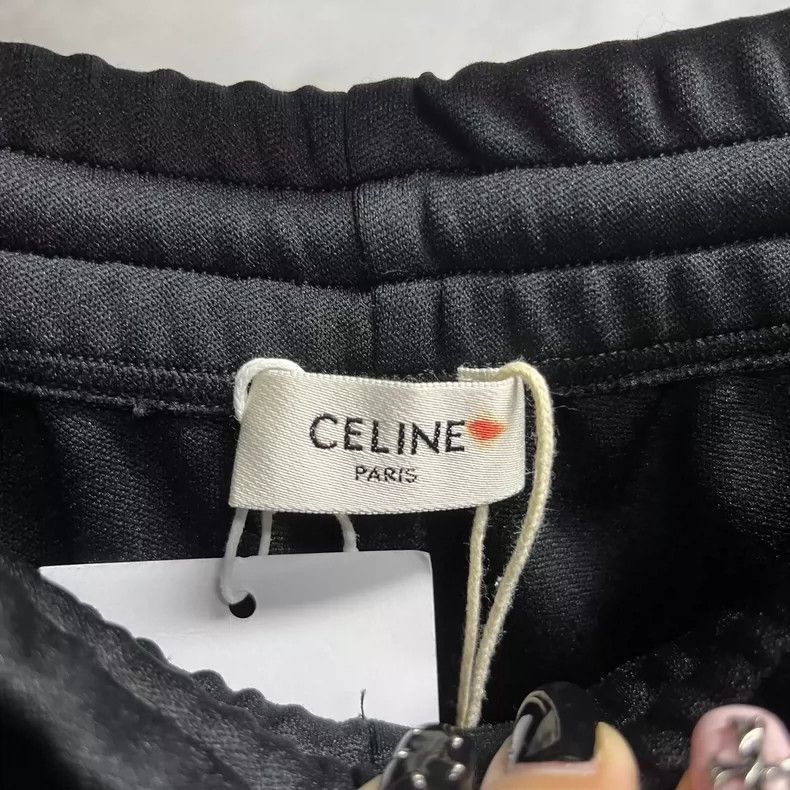 Celine Celine Black Letter Print Casual Pants Size US 34 / EU 50 - 3 Thumbnail