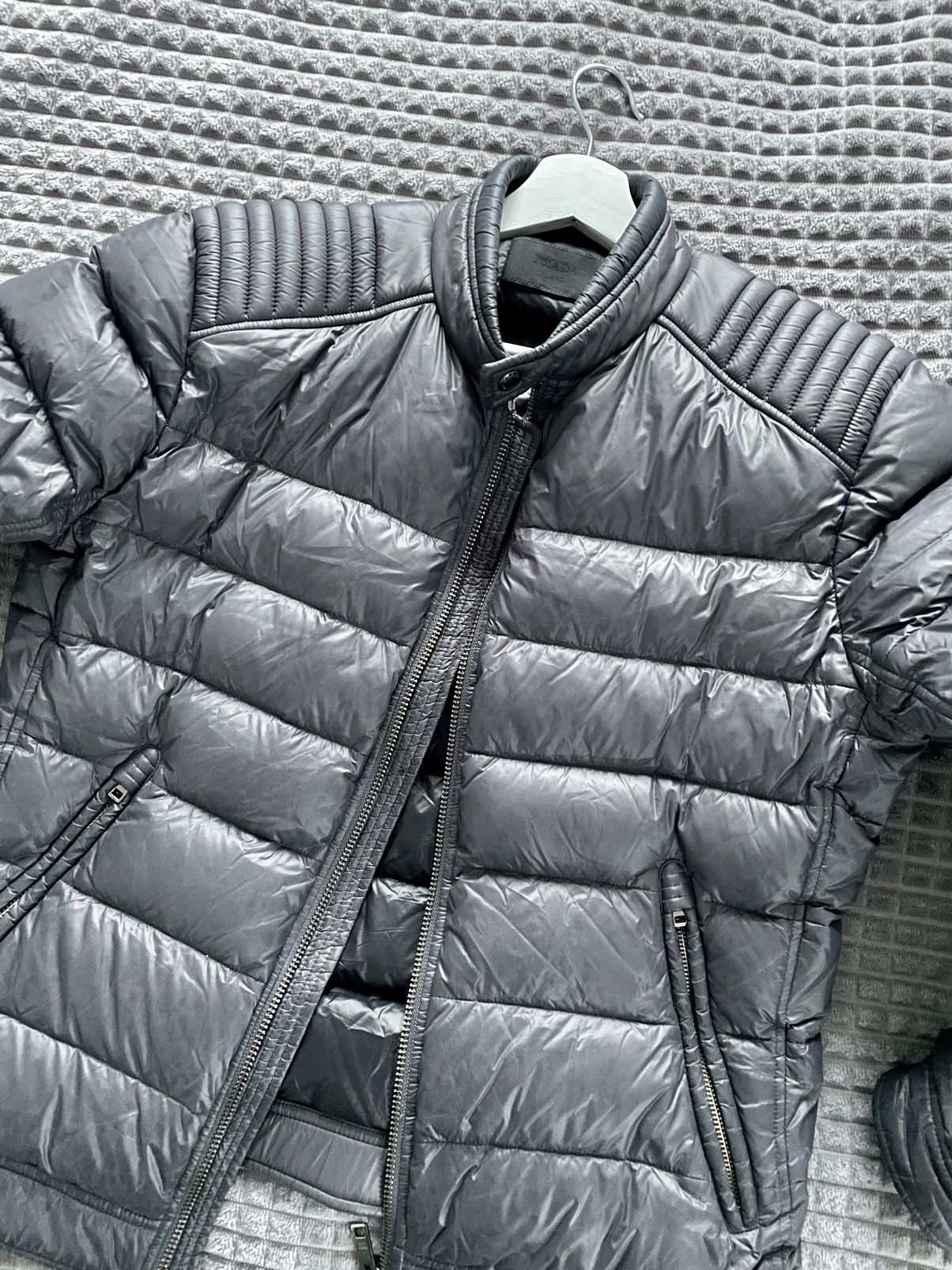 Prada Prada Quilted Sport Biker Down Puffer Moto Jacket Size 52 Size US L / EU 52-54 / 3 - 5 Thumbnail