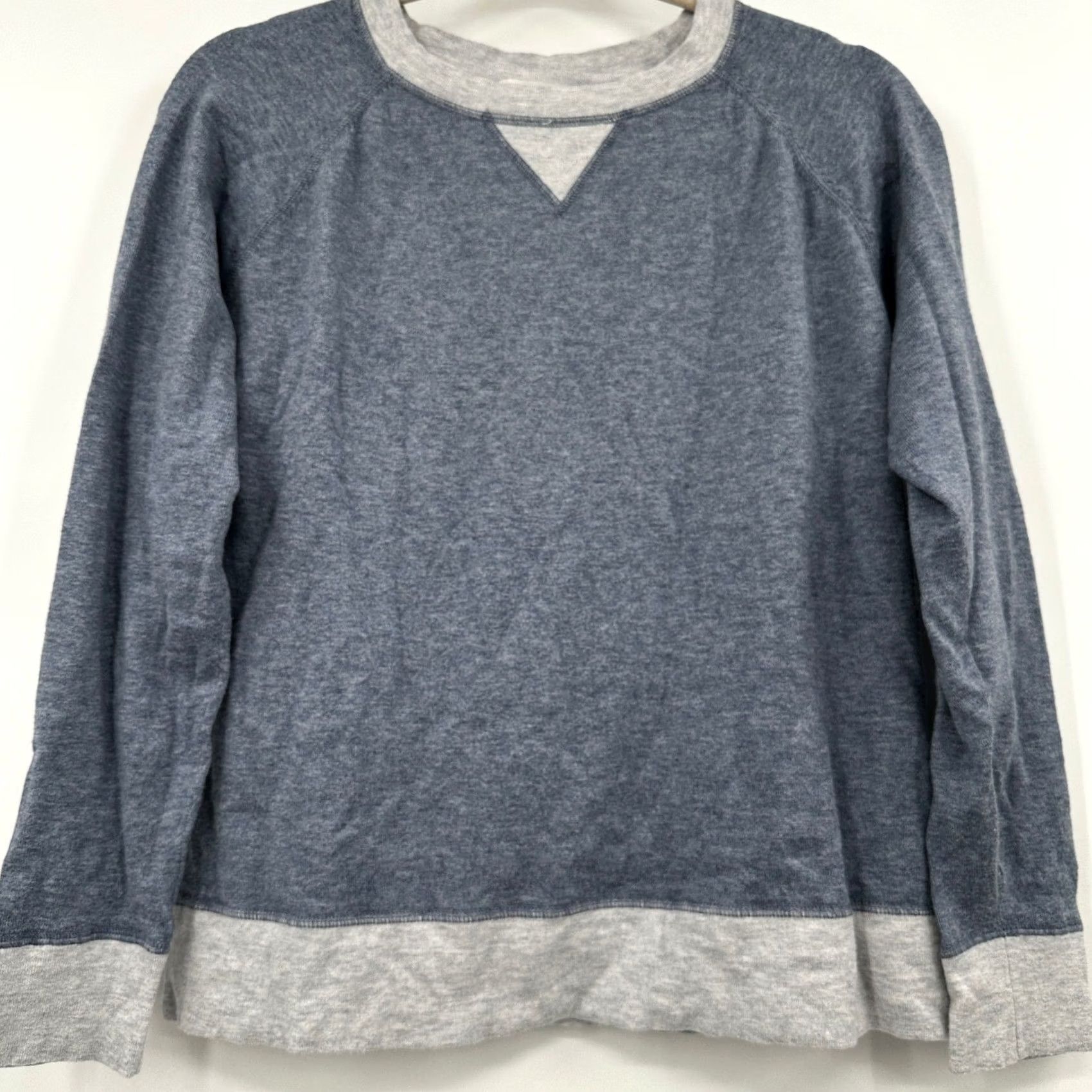Vintage Kinross Cashmere Womens Pullover Sweatshirt Blue Grey Heathered Raglan Long Sleeve Size S / US 4 / IT 40 - 3 Thumbnail