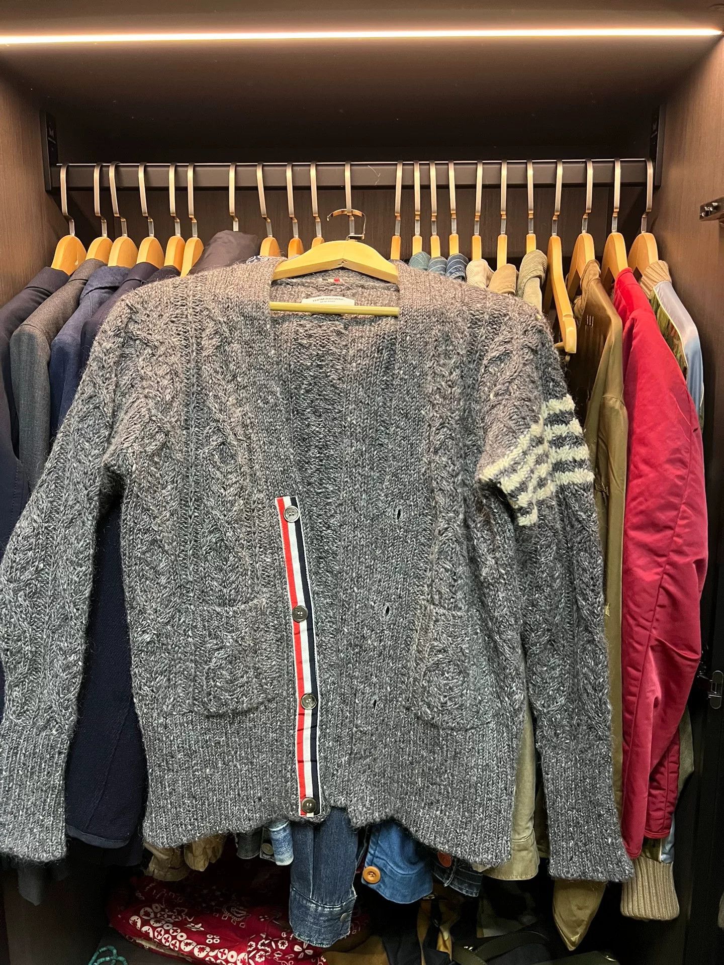 Thom Browne thom browne gray cardigan sweater Size US M / EU 48-50 / 2 - 1 Thumbnail