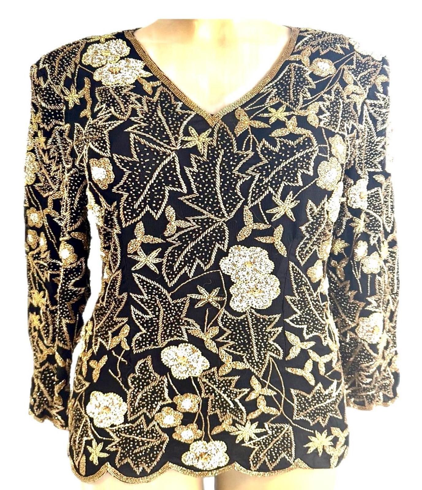 Other Sequin Top Black Gold size 2 Size XS / US 0-2 / IT 36-38 - 1 Thumbnail