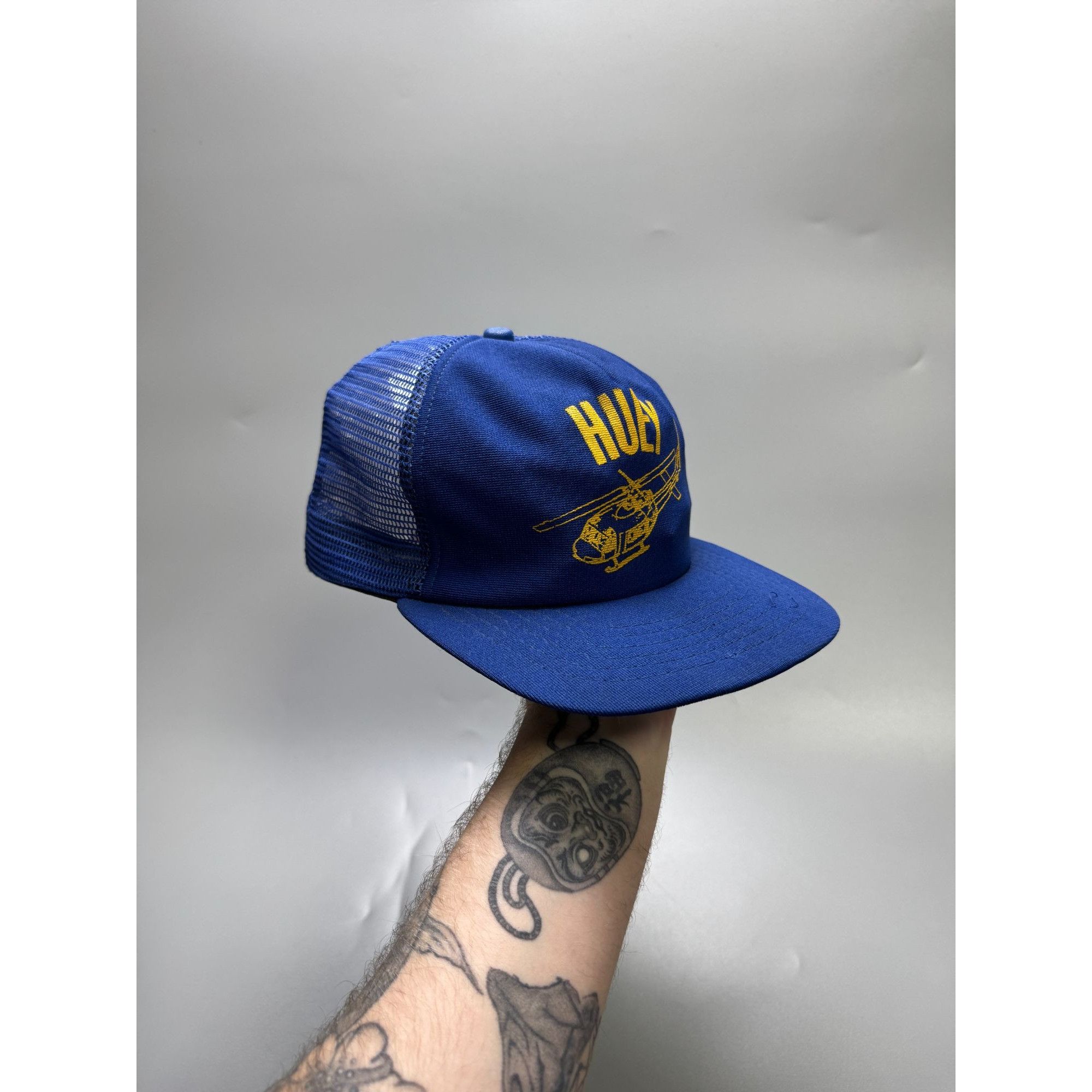 Other Vintage Huey Helicopter Trucker Cap Hat (Y1111) Size ONE SIZE - 1 Thumbnail