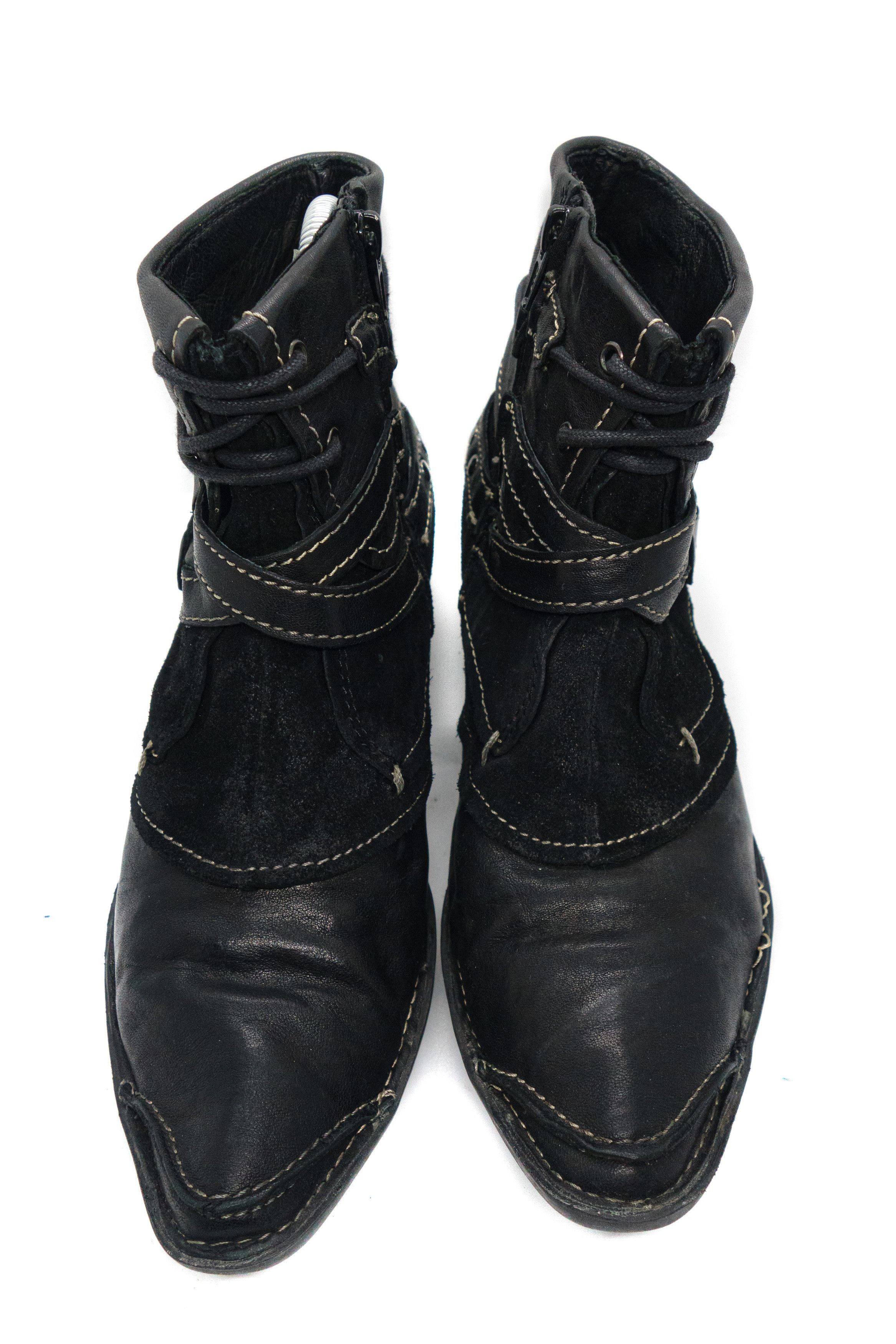 Other Merete Fonnesberg Leather Suede Cowboy Grunge Boots Size US 7 / IT 37 - 4 Thumbnail