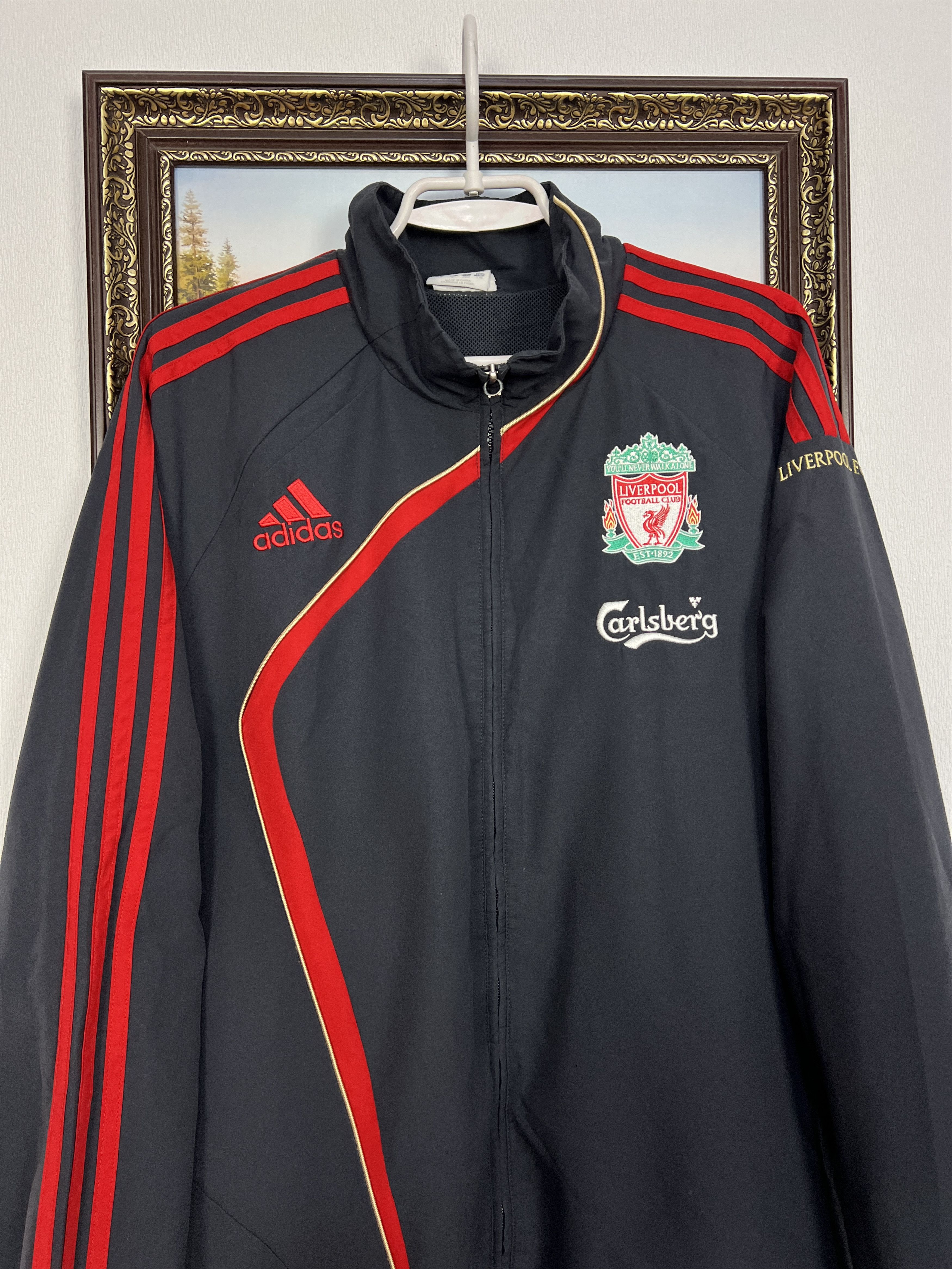 Adidas Vintage Liverpool Football Jacket Soccer Track Top Zip Rare Size US L / EU 52-54 / 3 - 2 Thumbnail