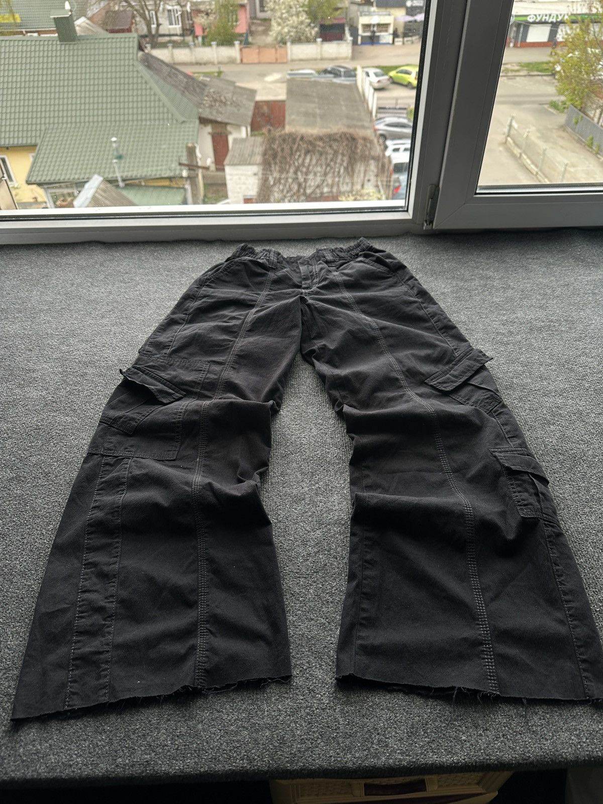 Other 🚨 RARE BLACK CARGO MULTIPOCKET WOMEN PANTS Size 28" / US 6 / IT 42 - 1 Thumbnail