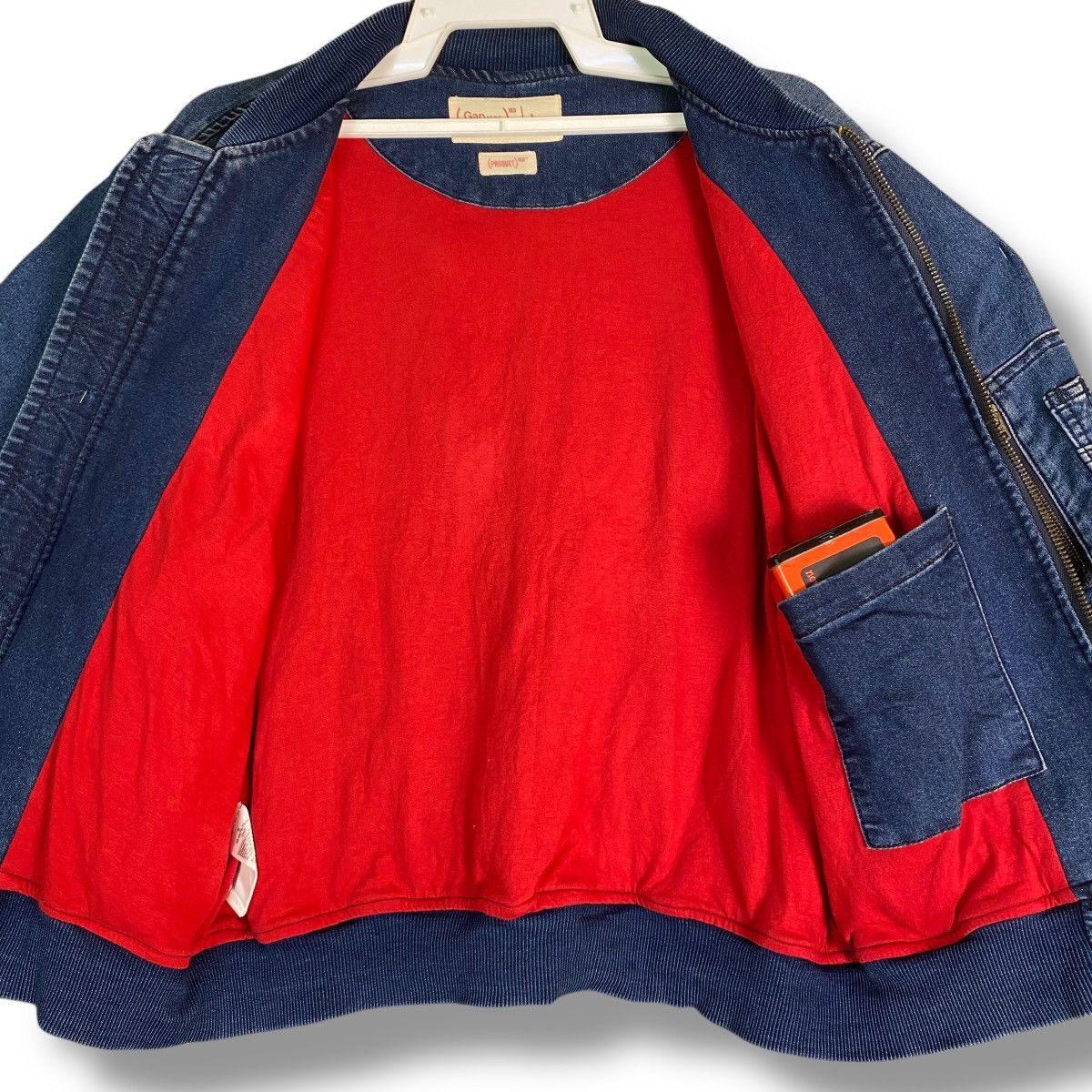Gap GAP Product Red Denim Bomber Jacket Size US S / EU 44-46 / 1 - 7 Thumbnail