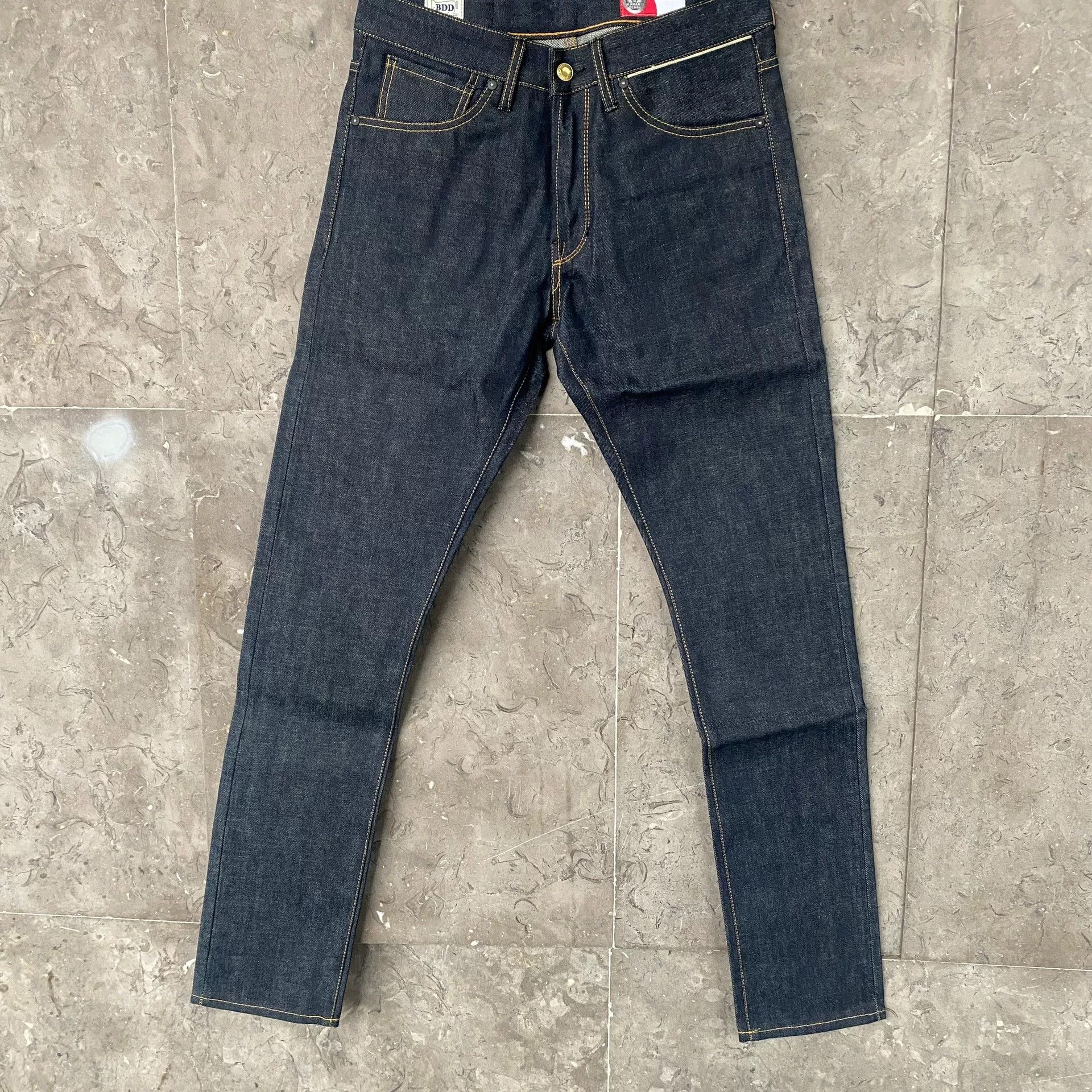 B.D. Baggies BDD B-01 Low-Rise Slim Tapered Raw Jeans Size US 29 - 1 Thumbnail