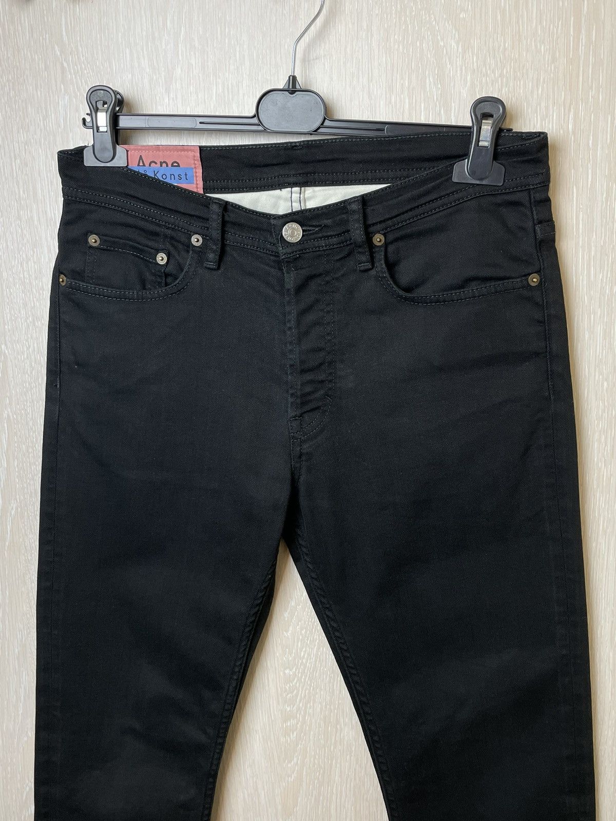 Acne Studios × Vintage Acne Studios 1996 Loose Straight Black Jeans Denim Size US 30 / EU 46 - 2 Thumbnail