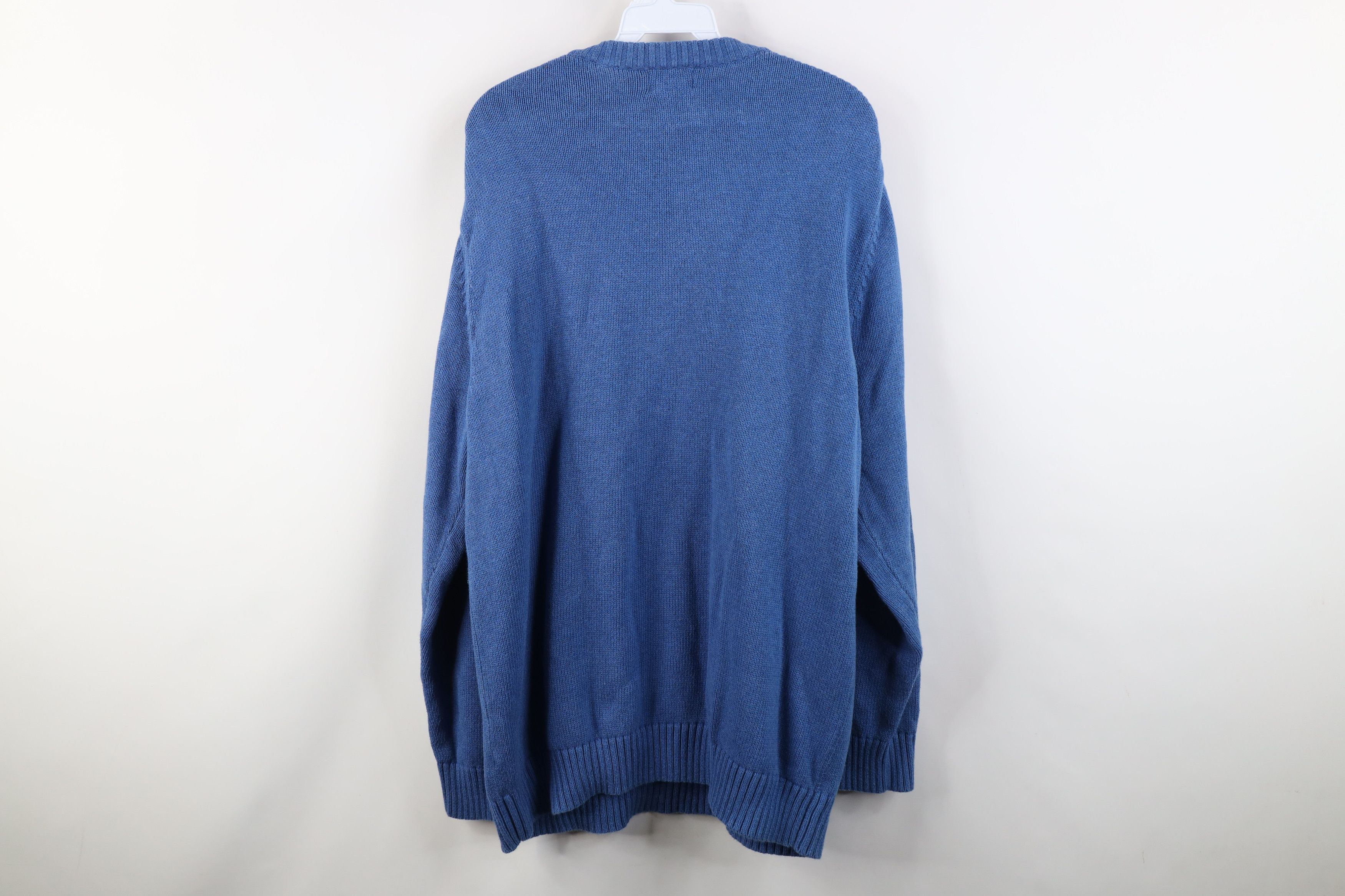 L.L. Bean Vintage 90s LL Bean Heavy Cotton Knit Crewneck Sweater Blue Size US XL / EU 56 / 4 - 8 Thumbnail