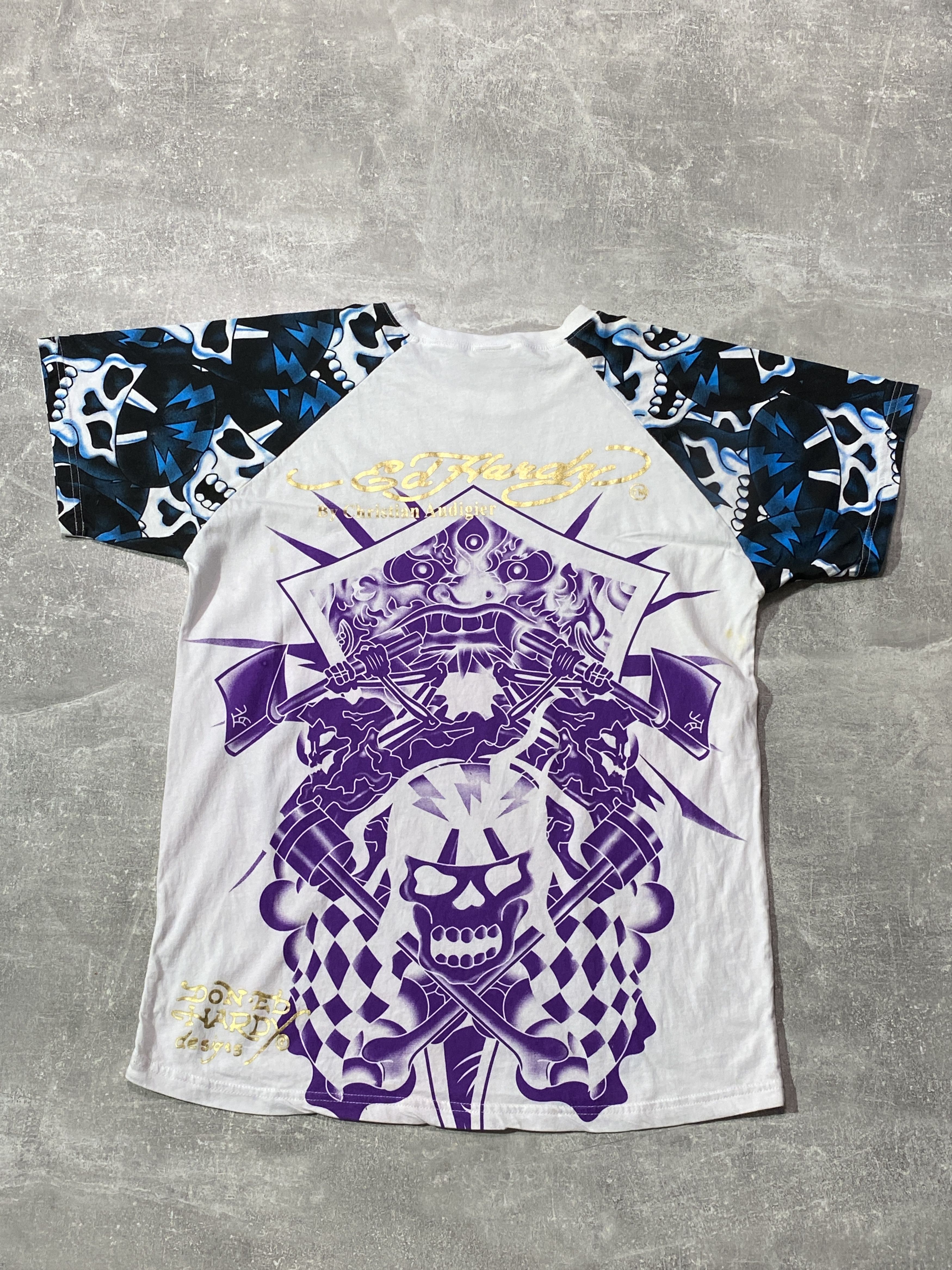 Ed Hardy Vintage Y2K Ed Hardy LSD Skull Logo T-shirt Size US M / EU 48-50 / 2 - 2 Thumbnail