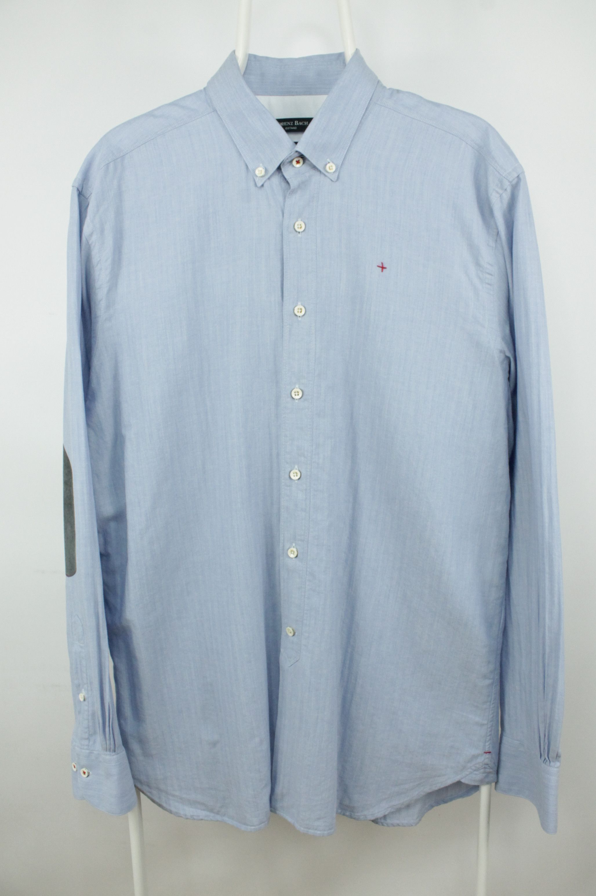 Other Lorenz Bach Gstaad Micro Herringbone Cotton Wool Shirt Size US XL / EU 56 / 4 - 1 Thumbnail