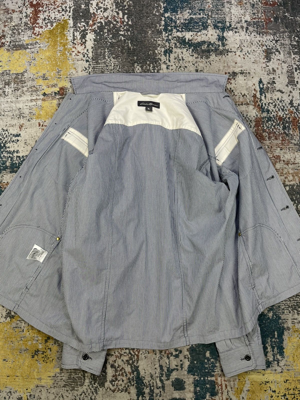 Eddie Bauer Eddie Bauer Hickory Stripe Utility Overshirt Jacket Size US L / EU 52-54 / 3 - 9 Thumbnail