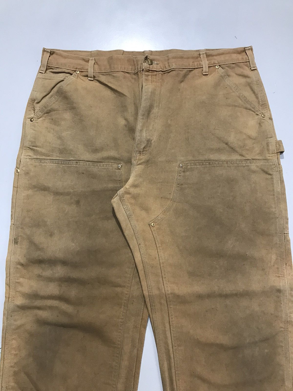 Carhartt Vintage Carhartt B01 BRN double knee dusty workwear Size US 40 / EU 56 - 5 Thumbnail
