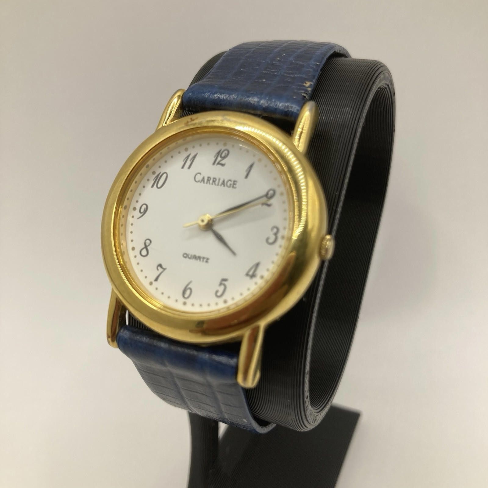 Carraig Donn Women’s Carriage Watch Gold Tone Case Dark Blue Leather Band Size ONE SIZE - 1 Thumbnail