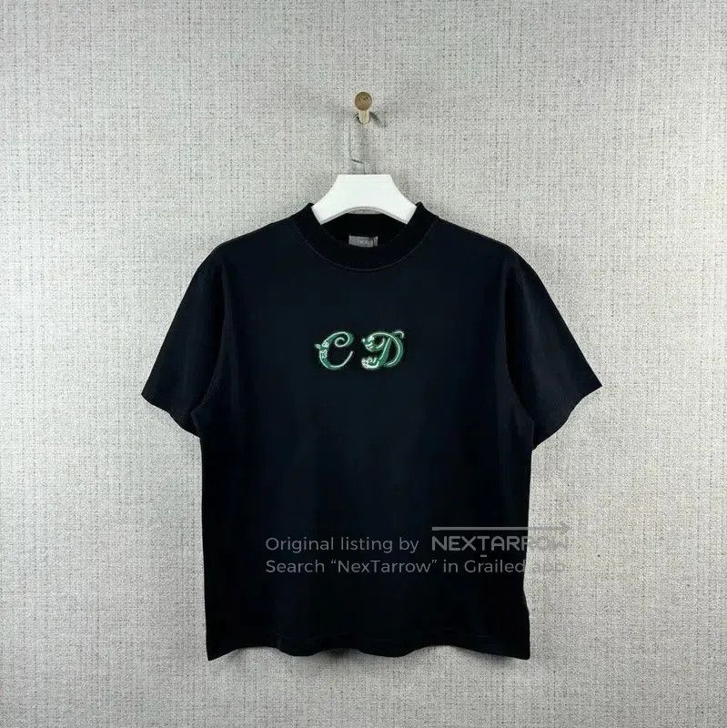 Dior Dior Men's Embroidered Logo T-Shirt in Black . Size US L / EU 52-54 / 3 - 1 Thumbnail
