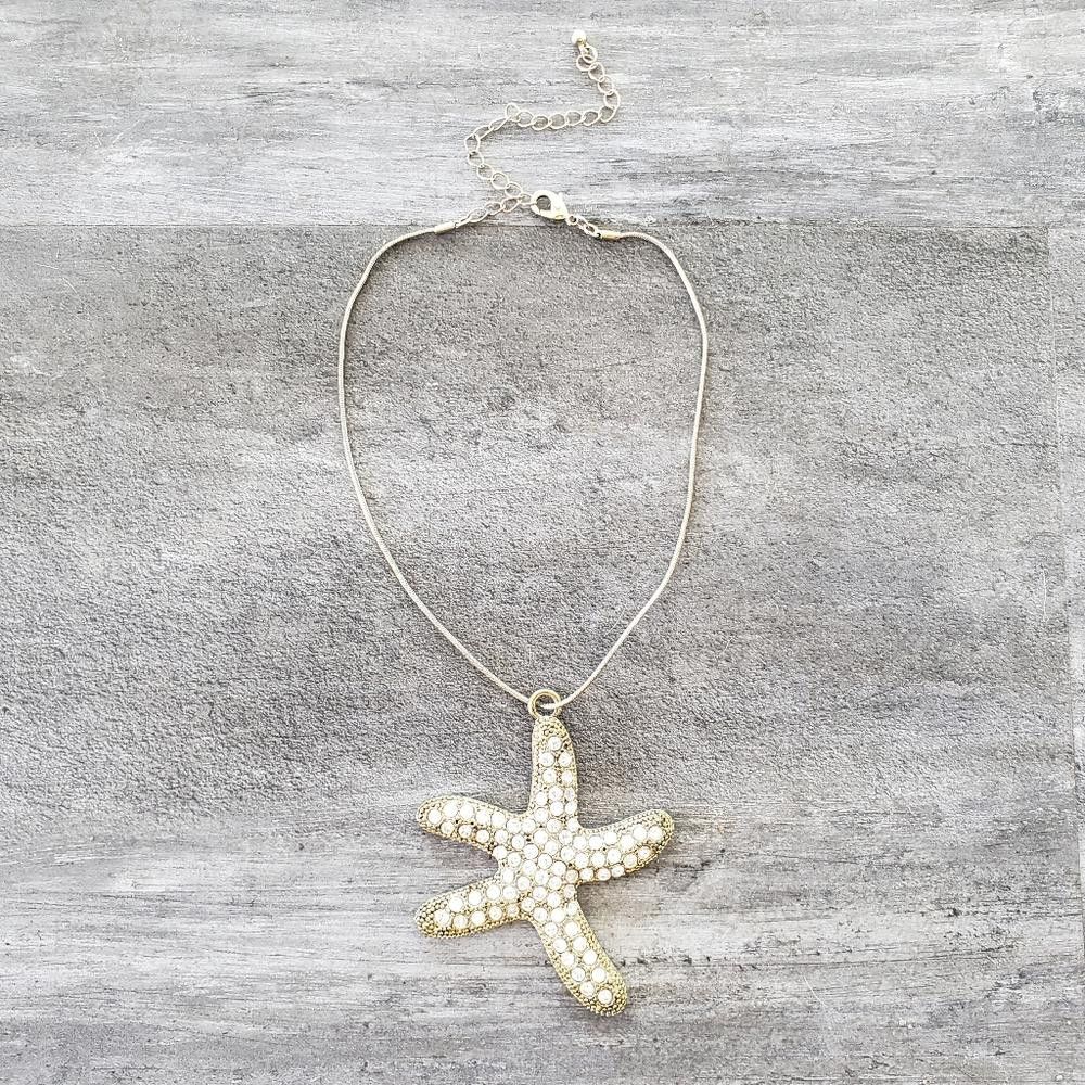 Designer Gold Diamond Starfish Choker Size ONE SIZE - 1 Thumbnail
