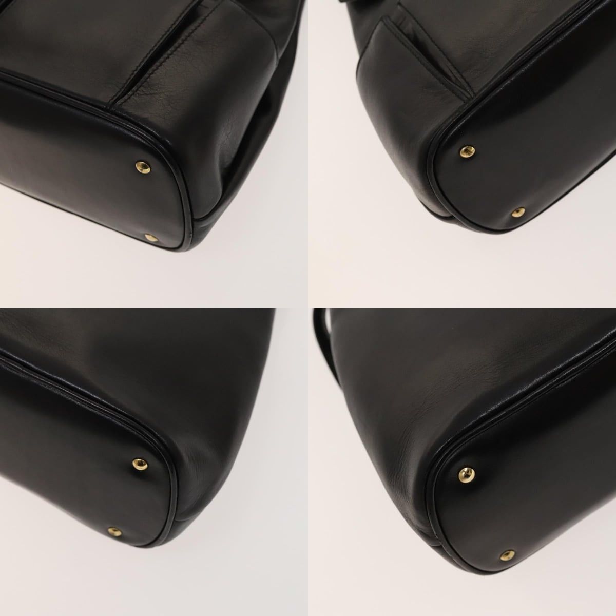 Celine CELINE Shoulder Bag Leather Black Gold Size ONE SIZE - 10 Thumbnail