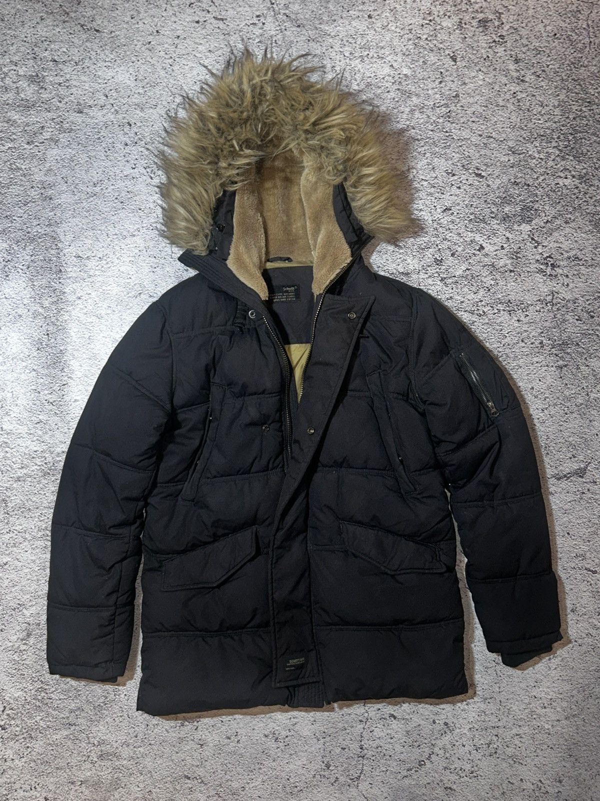 Schott Schott NYC Faux Fur hoodie Fur Hood Jacket Military Size US S / EU 44-46 / 1 - 2 Thumbnail