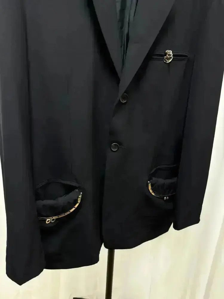 Yohji Yamamoto Yohji Yamamoto Pour Homme 91AW Wool Blazer Jacket-2507 Size US M / EU 48-50 / 2 - 2 Thumbnail