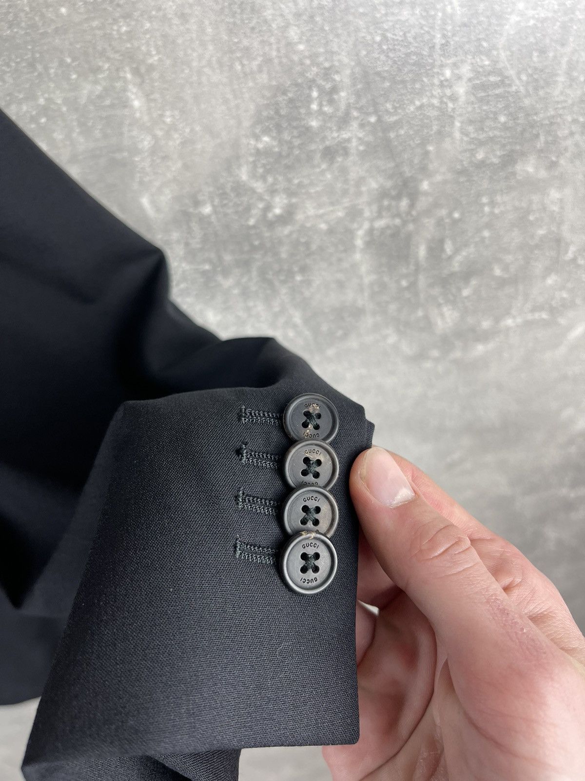 Gucci Gucci Wool Black Luxury 3 Button Blazer Tom Ford Era Size 46R - 11 Thumbnail