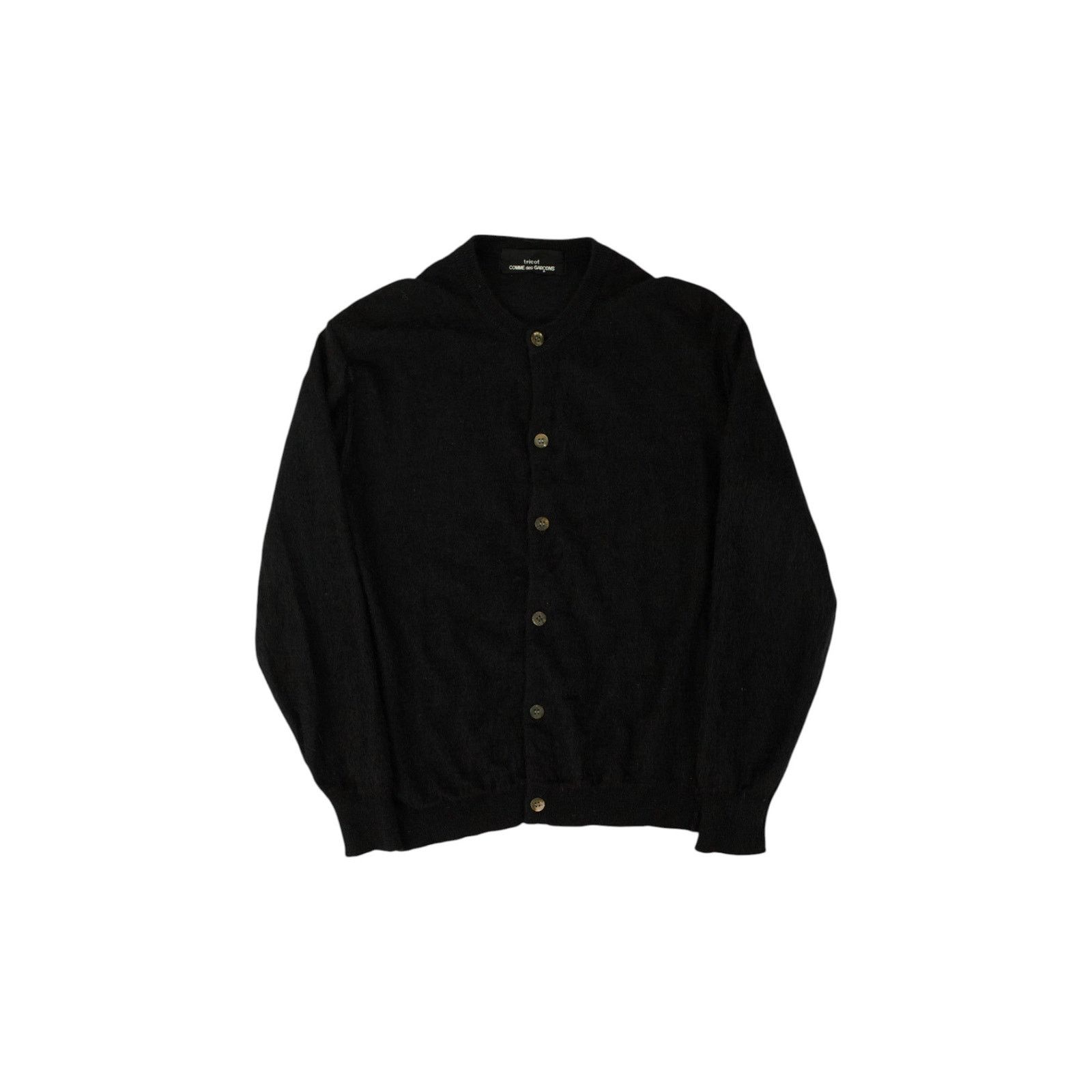 Comme des Garcons F/W 1991 Black Tricot Wool Cardigan Size M / US 6-8 / IT 42-44 - 1 Thumbnail