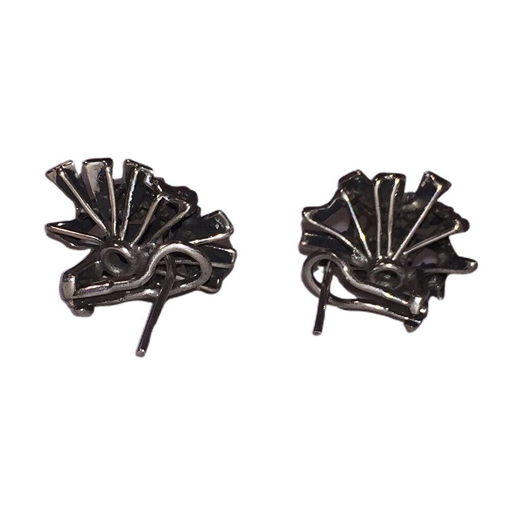 Designer Mexican Palladium Sterling Ruby& Diamond Earrings & Ring Set Size ONE SIZE - 6 Thumbnail