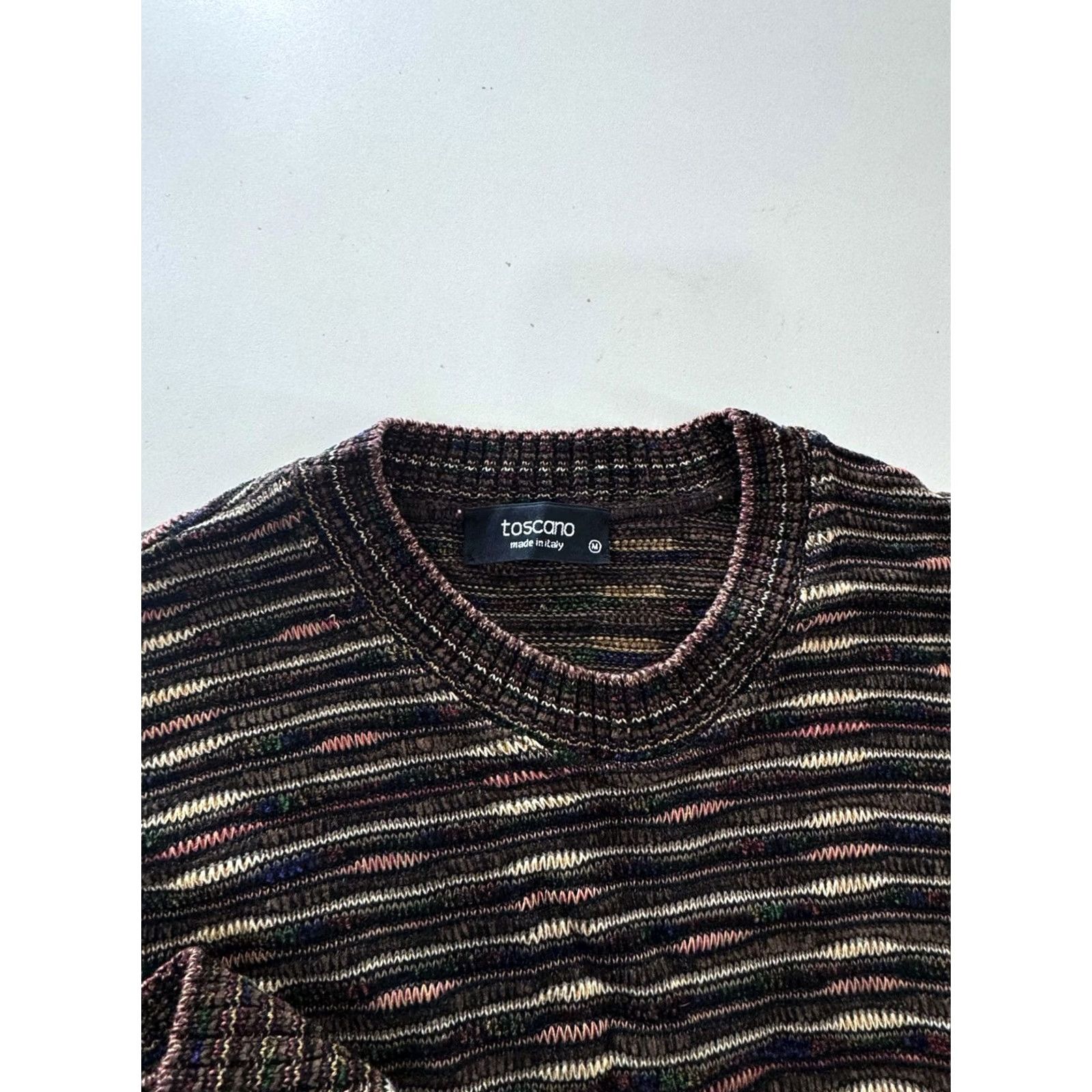 Vintage Toscano Stripe Knit SWEATER Medium Size US M / EU 48-50 / 2 - 4 Thumbnail