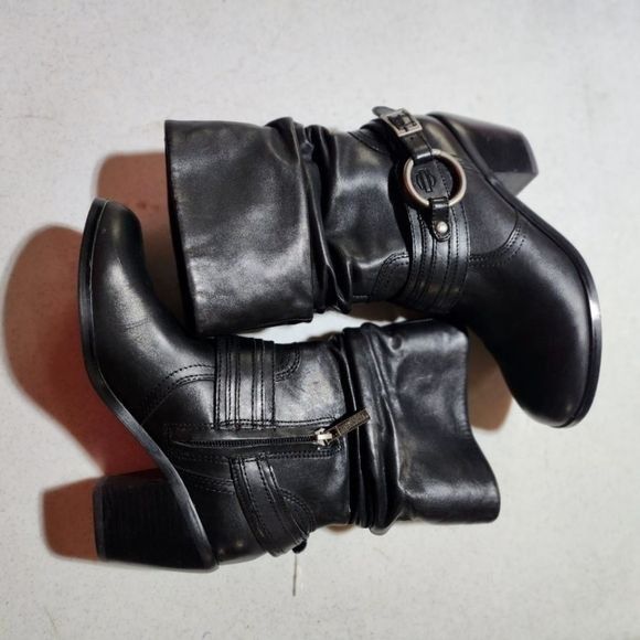 Harley Davidson Harley-Davidson Black Motorcycle Midcalf Sz 5.5 3" Heeled Ca Size US 5.5 / IT 35.5 - 3 Thumbnail