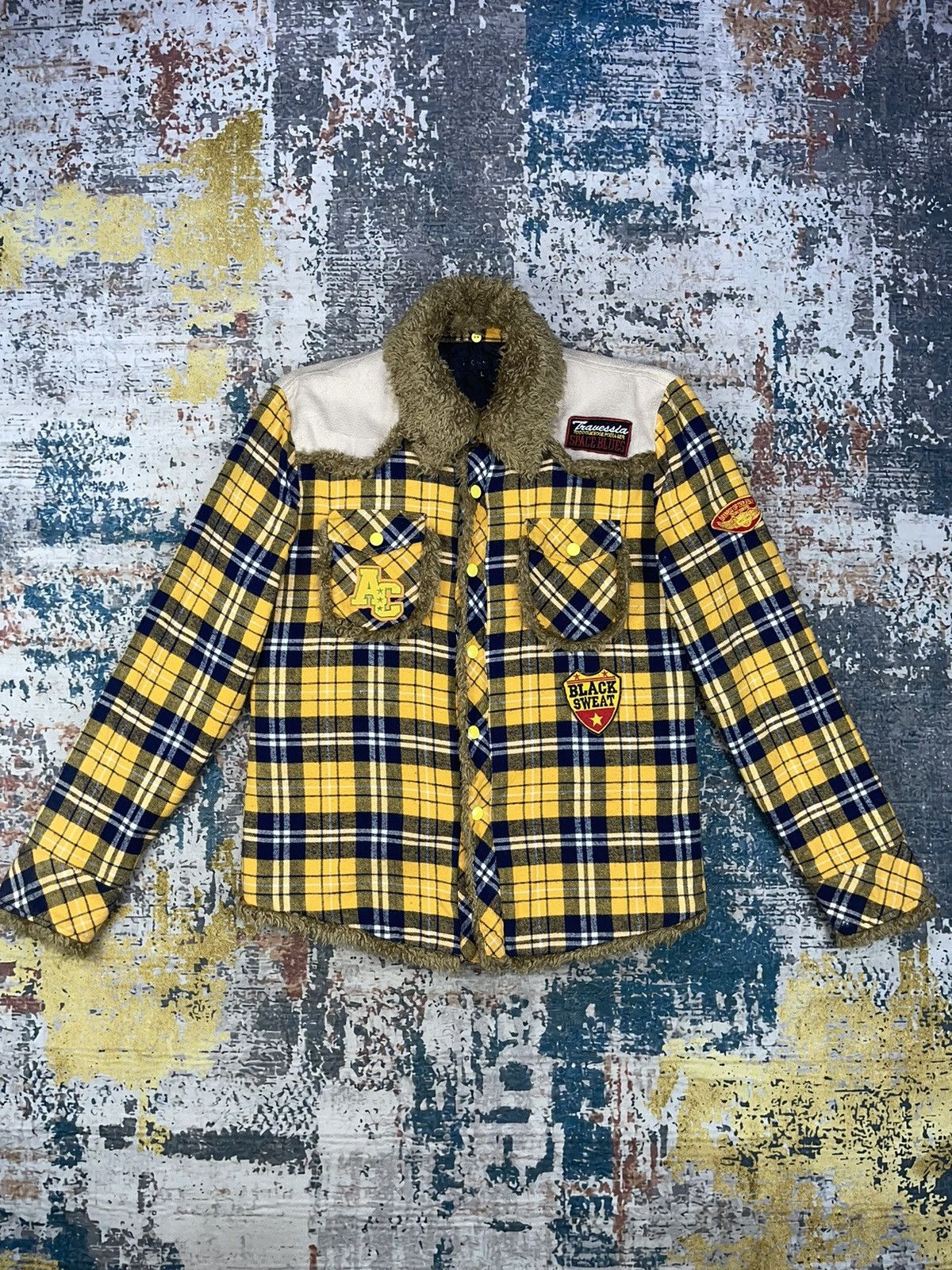 In The Attic ATC + In The Attic Plaid Tartan Flannel Sherpa Edge Jackets Size US M / EU 48-50 / 2 - 1 Thumbnail
