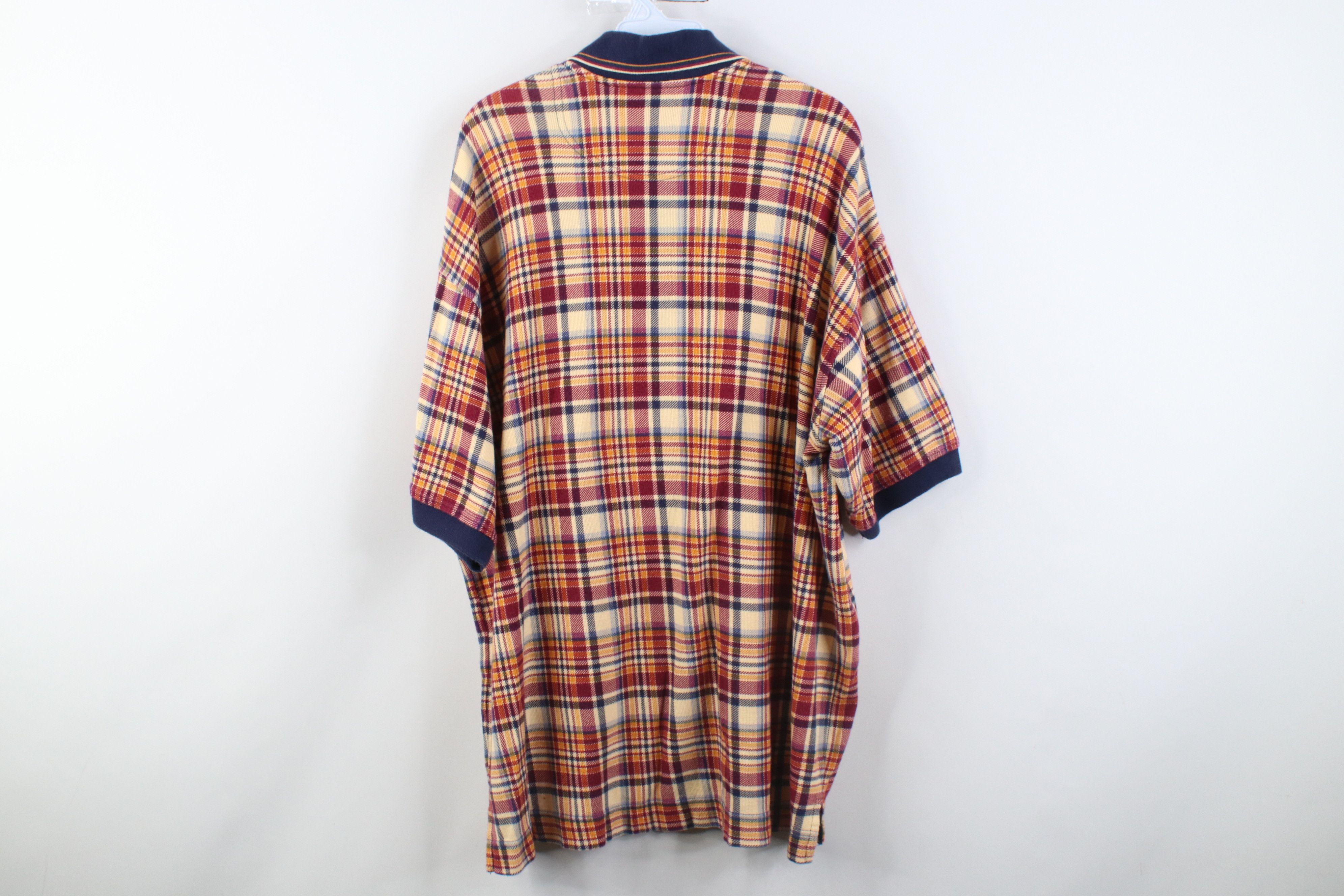Vintage Vintage 90s Streetwear Fit Knit Golf Polo Shirt Plaid USA Size US L / EU 52-54 / 3 - 10 Thumbnail