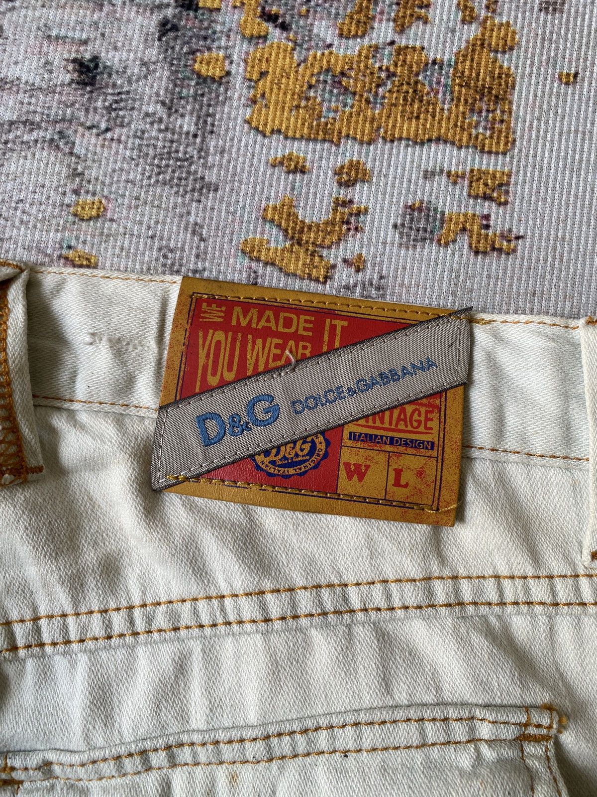 Dolce & Gabbana Dolce & Gabbana Rusty Distressed Bleached Denim Size US 33 - 20 Thumbnail